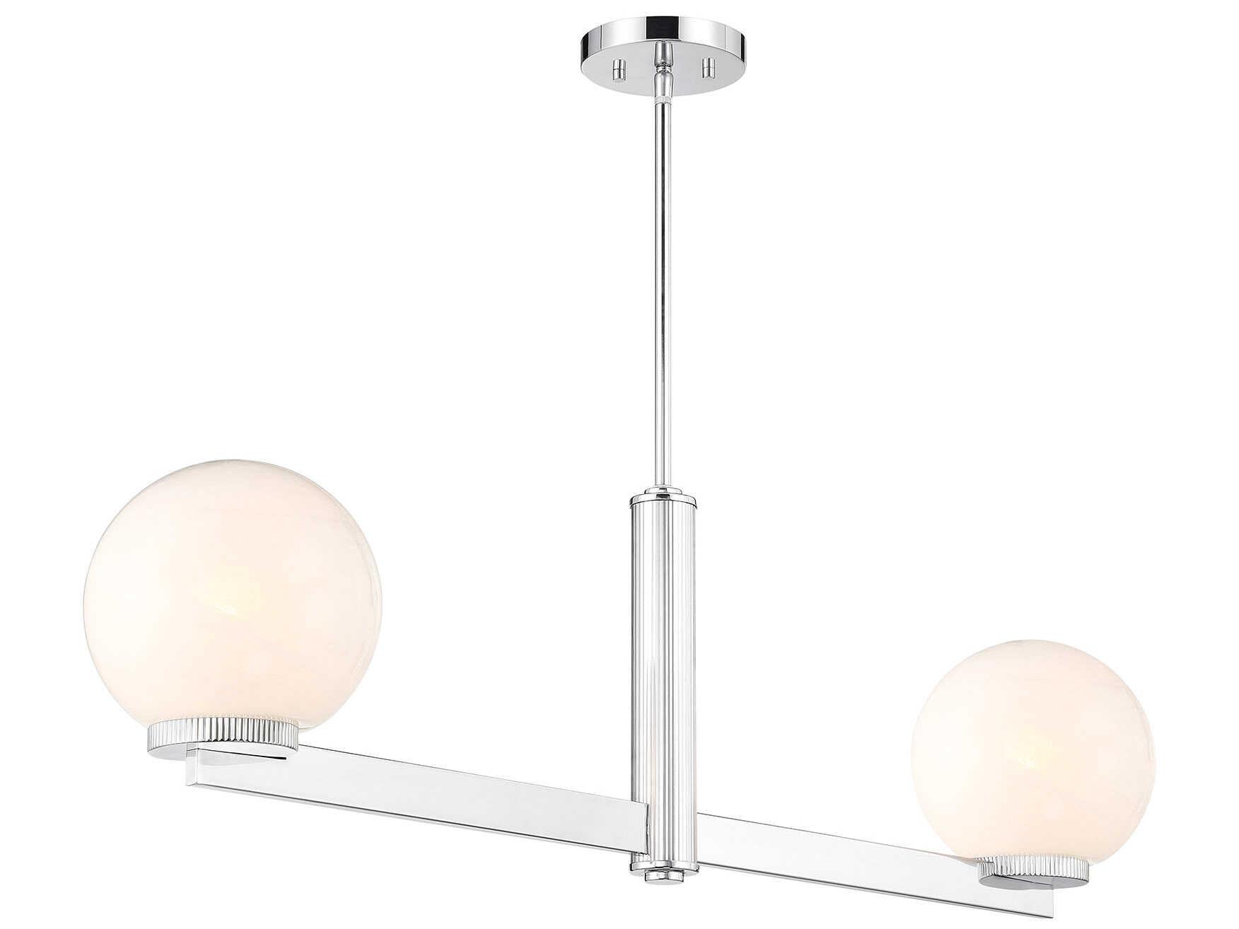 Savoy House Meridian 2-Light Chrome Globe Island Pendant