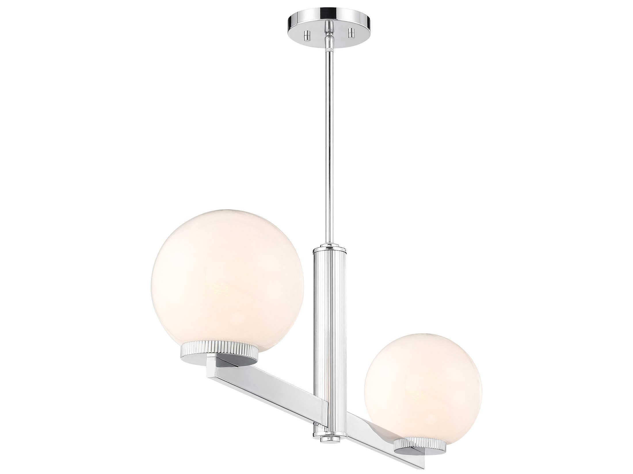 Savoy House Meridian 2-Light Chrome Globe Island Pendant