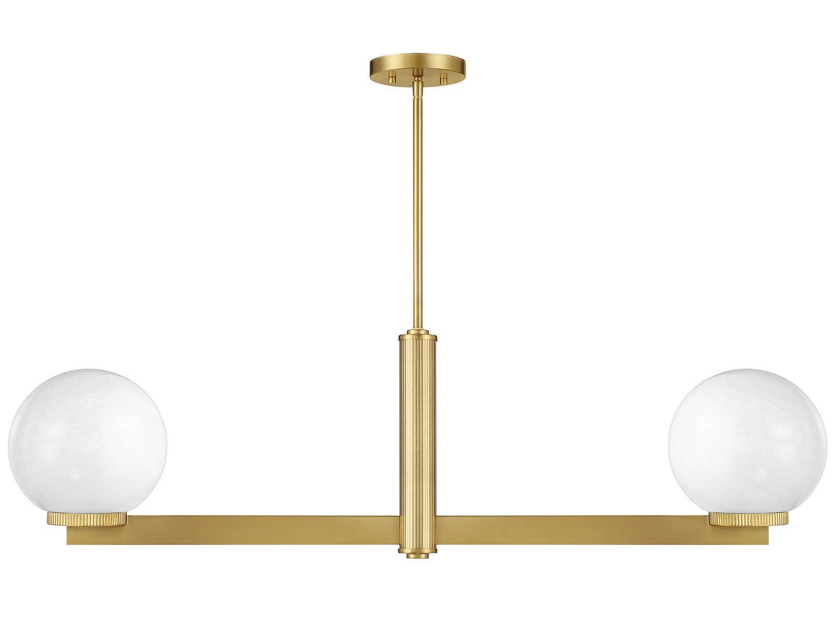 Savoy House Meridian 2-Light Natural Brass Globe Island Pendant