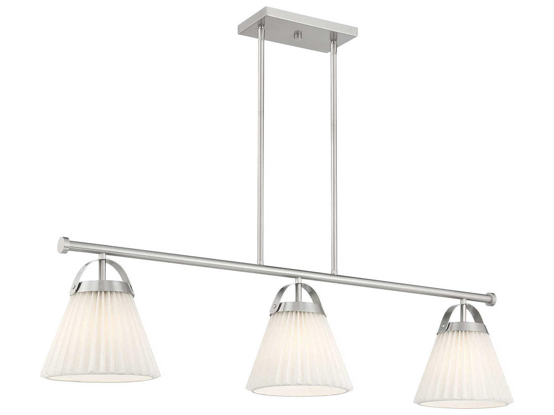 Savoy House Meridian 3-Light Brushed Nickel Empire Island Pendant