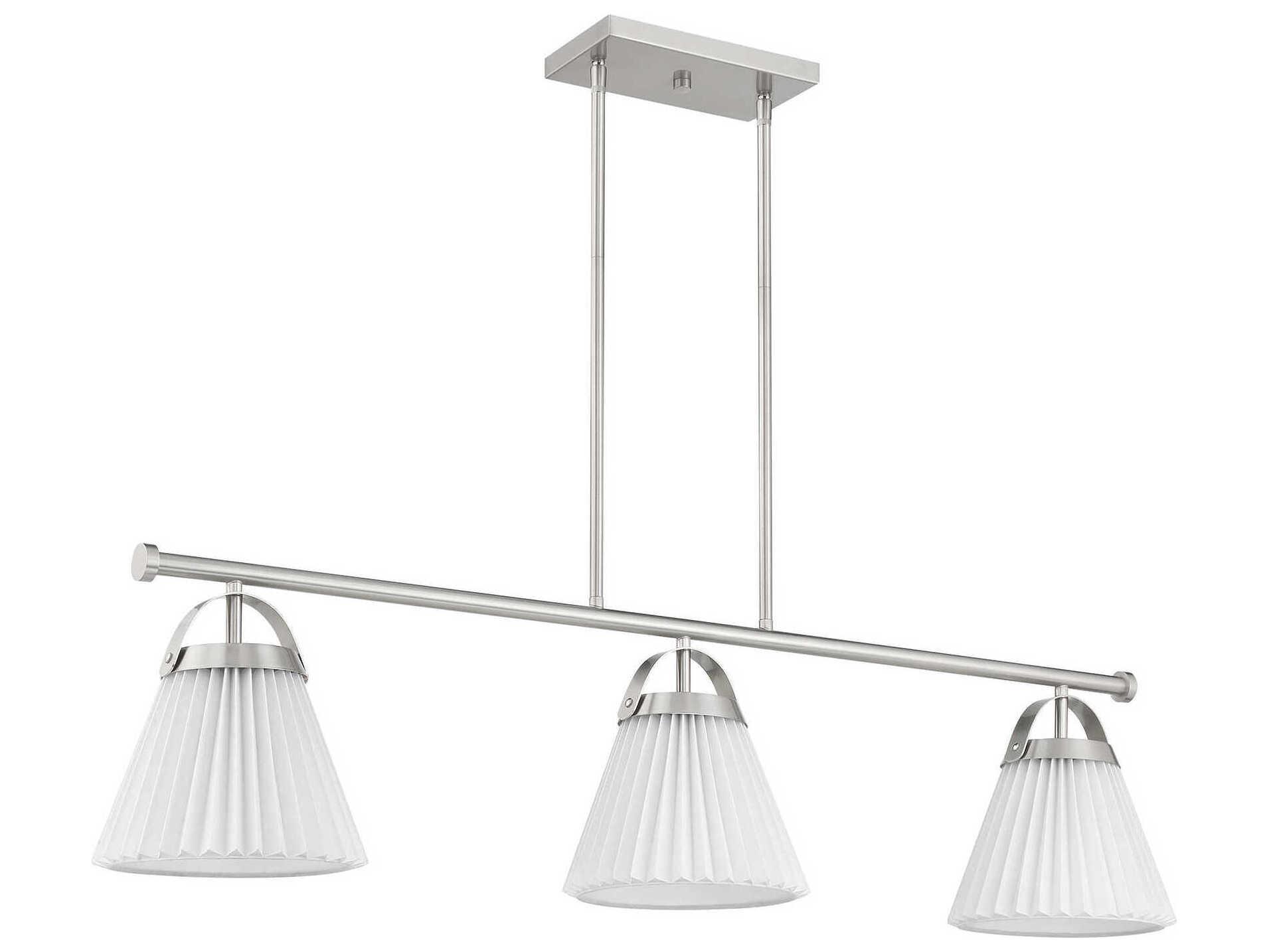 Savoy House Meridian 3-Light Brushed Nickel Empire Island Pendant