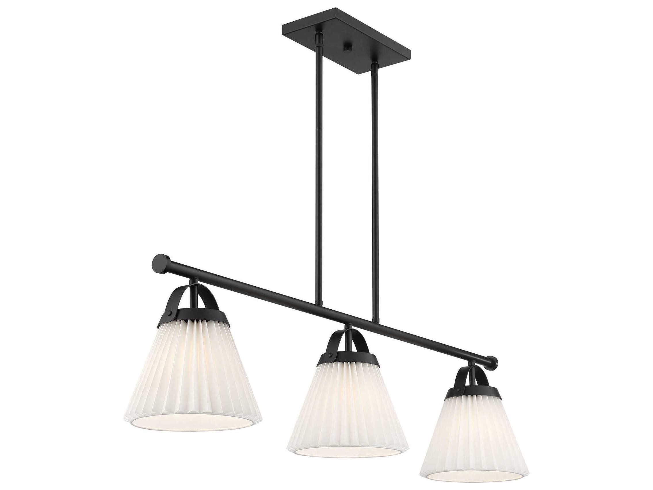 Savoy House Meridian 3-Light Matte Black Empire Island Pendant