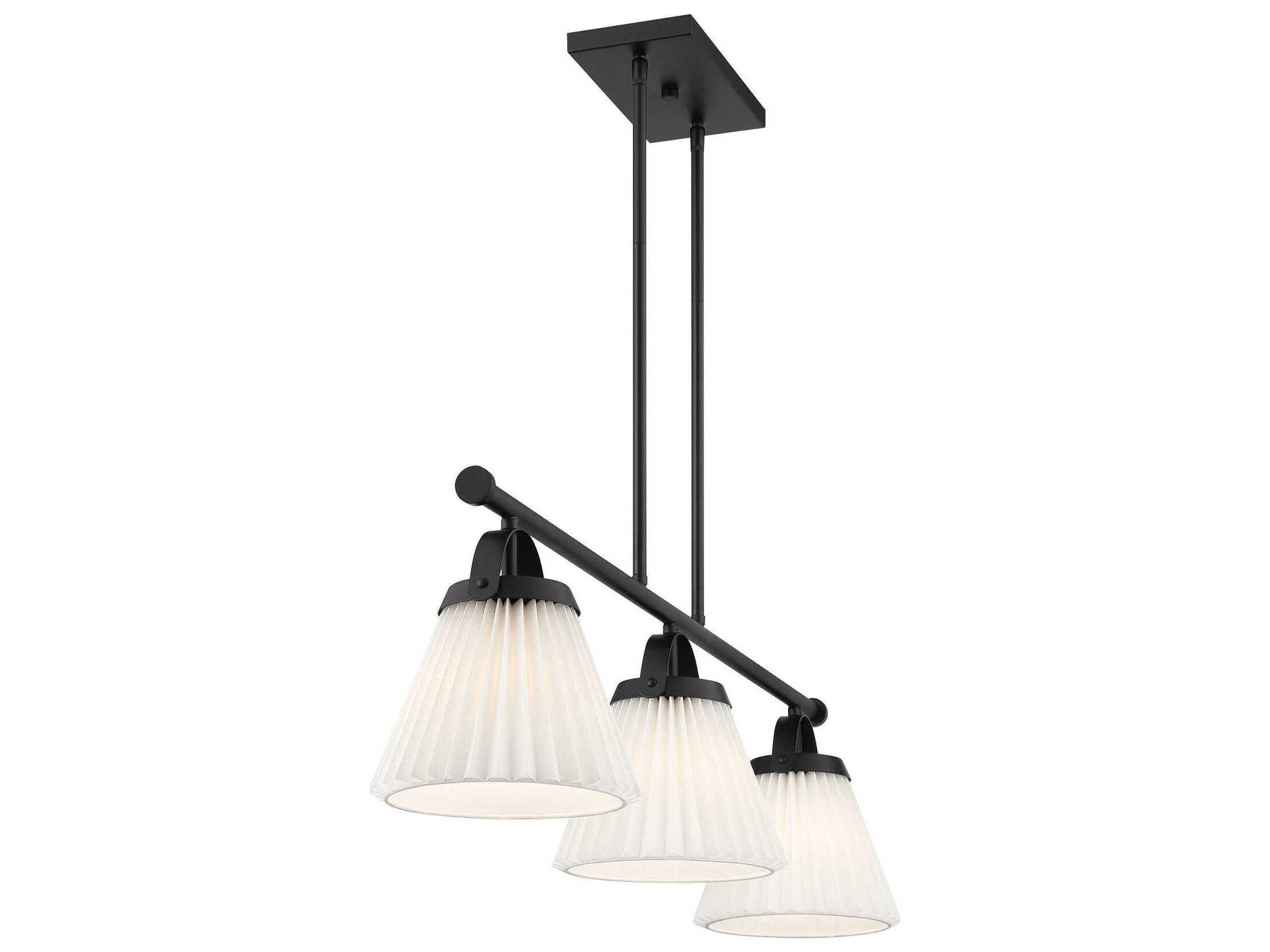 Savoy House Meridian 3-Light Matte Black Empire Island Pendant