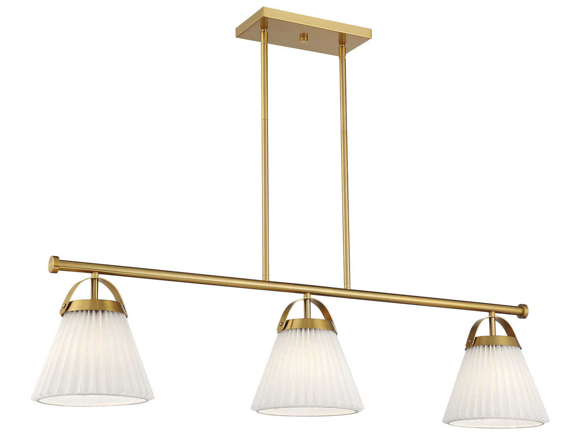 Savoy House Meridian 3-Light Natural Brass Empire Island Pendant