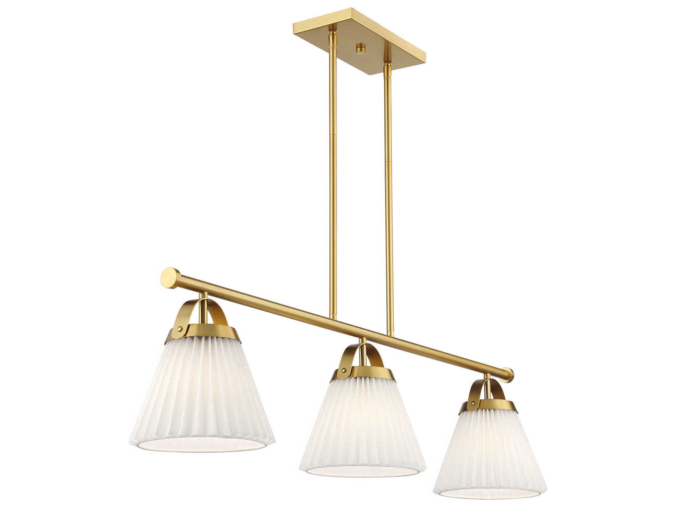 Savoy House Meridian 3-Light Natural Brass Empire Island Pendant