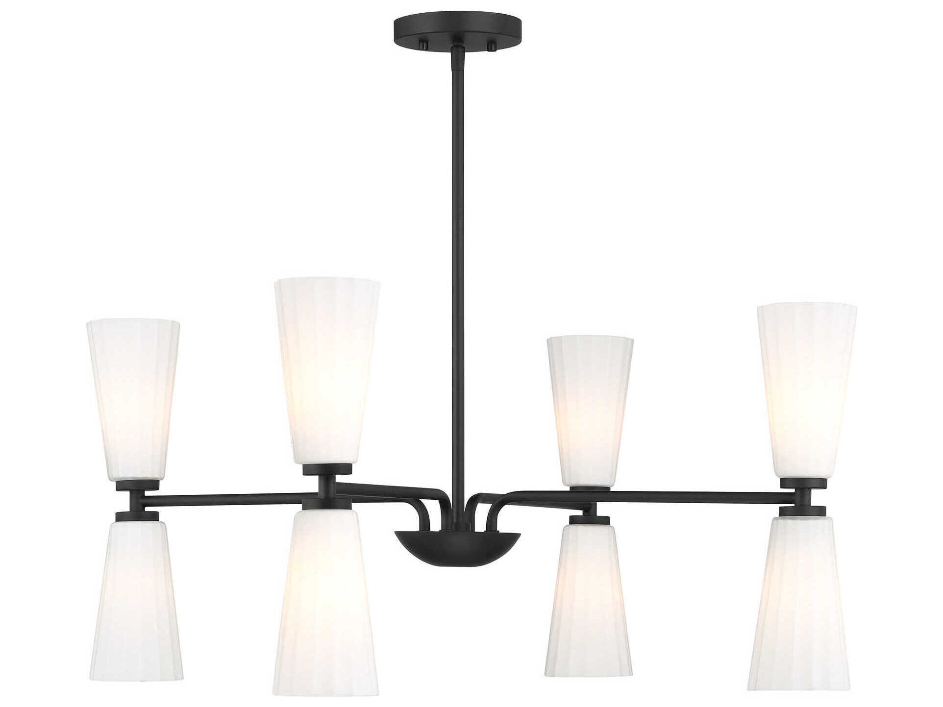 Savoy House Meridian 8-Light Matte Black Chandelier