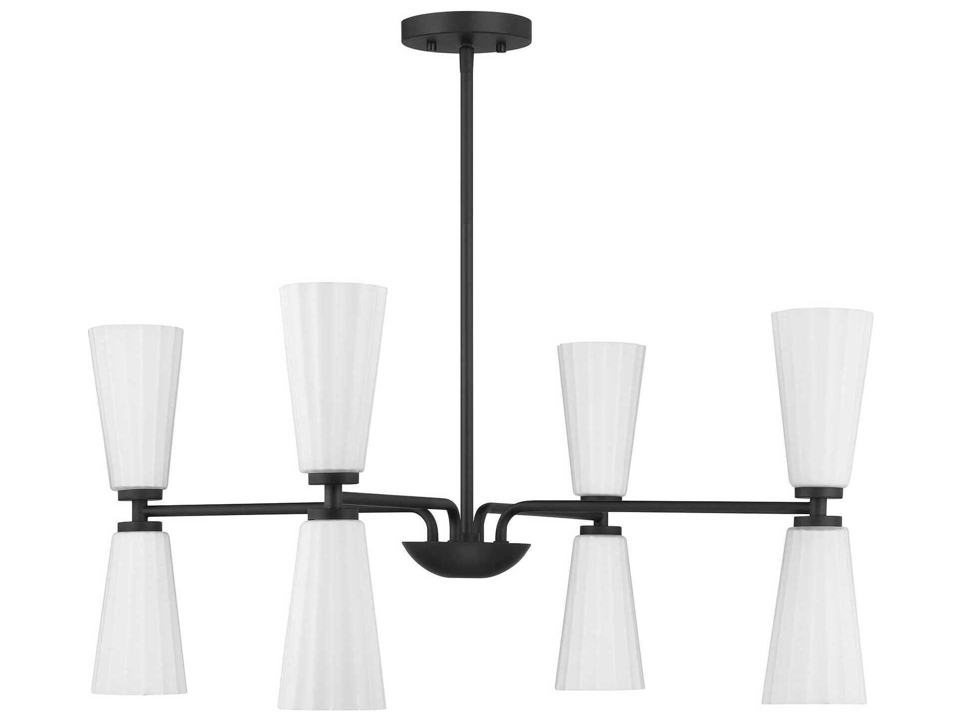 Savoy House Meridian 8-Light Matte Black Chandelier