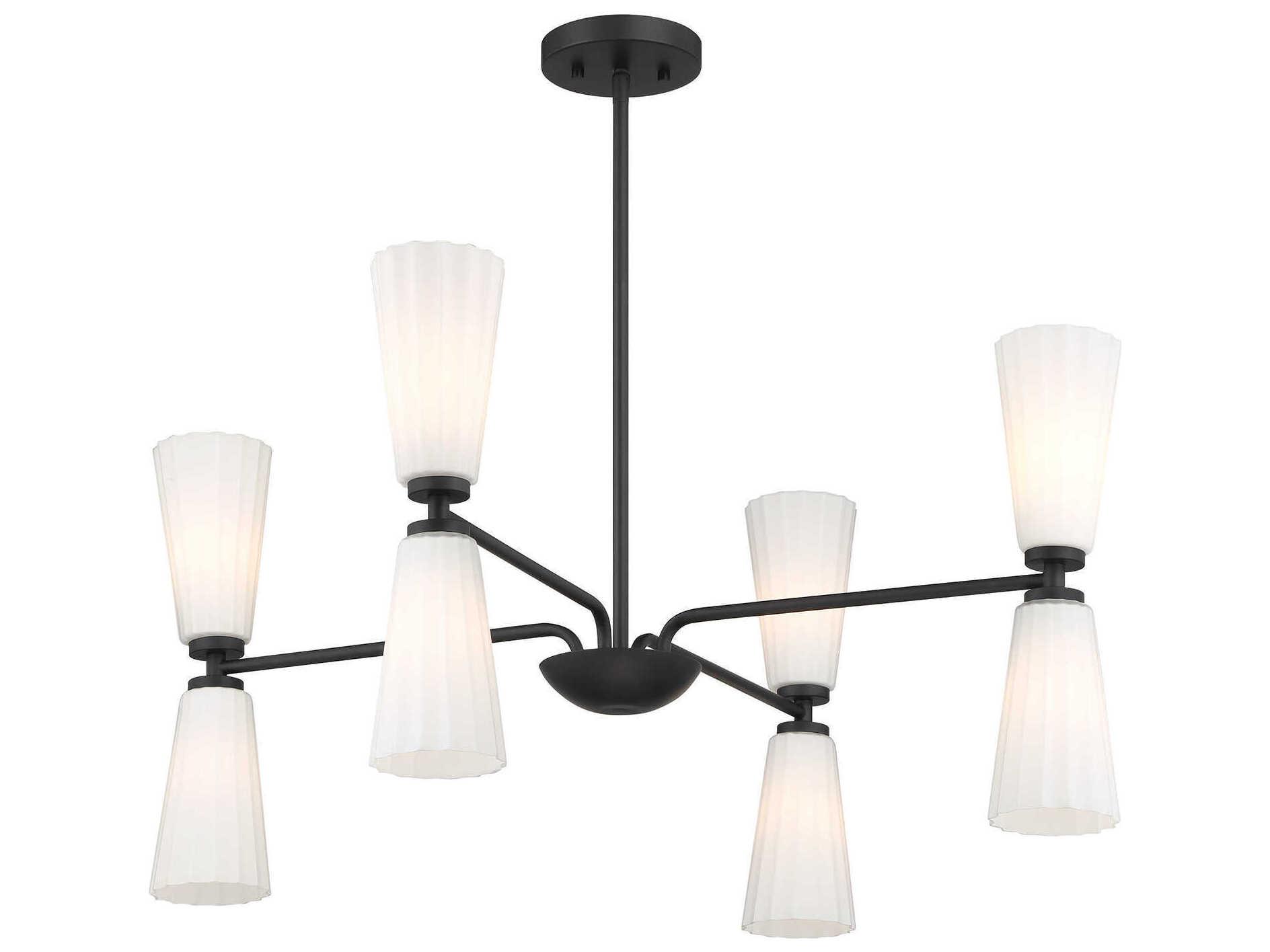 Savoy House Meridian 8-Light Matte Black Chandelier