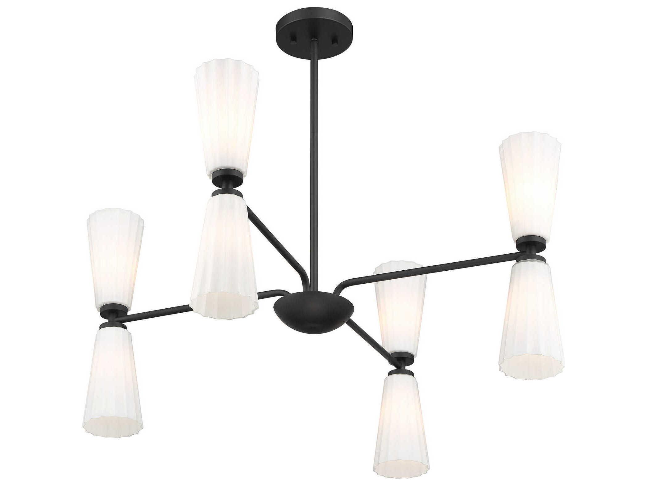 Savoy House Meridian 8-Light Matte Black Chandelier