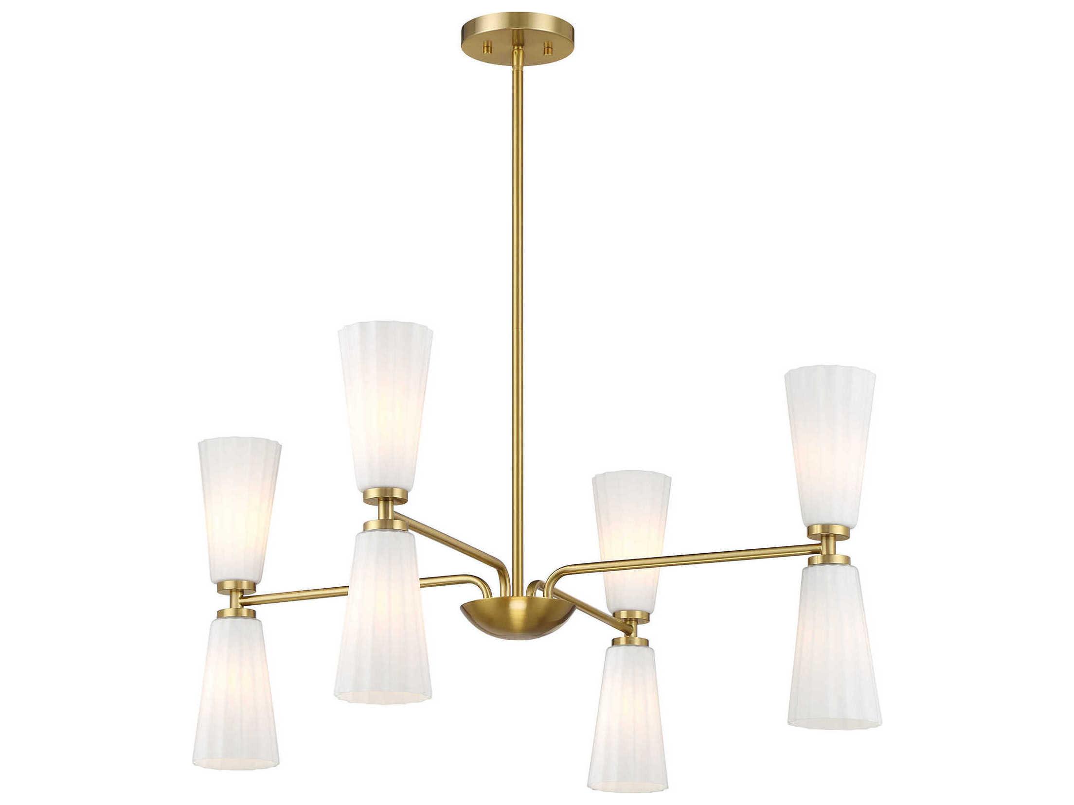 Savoy House Meridian 8-Light Natural Brass Chandelier