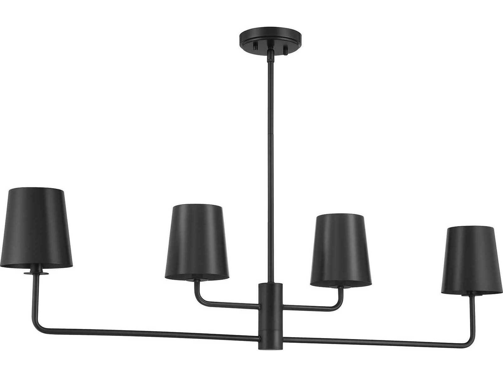 Savoy House Meridian 4-Light Matte Black Empire Island Pendant