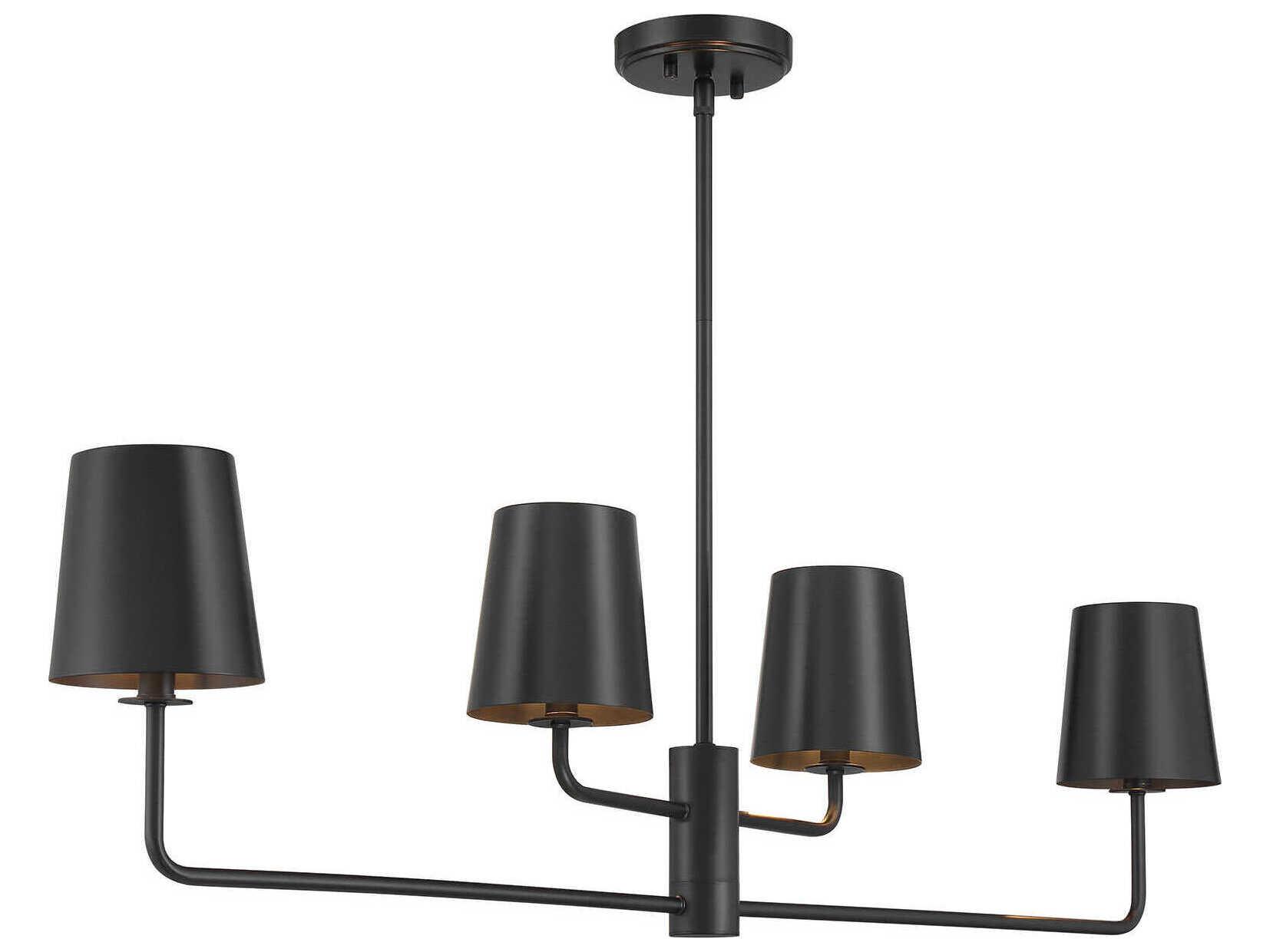 Savoy House Meridian 4-Light Matte Black Empire Island Pendant