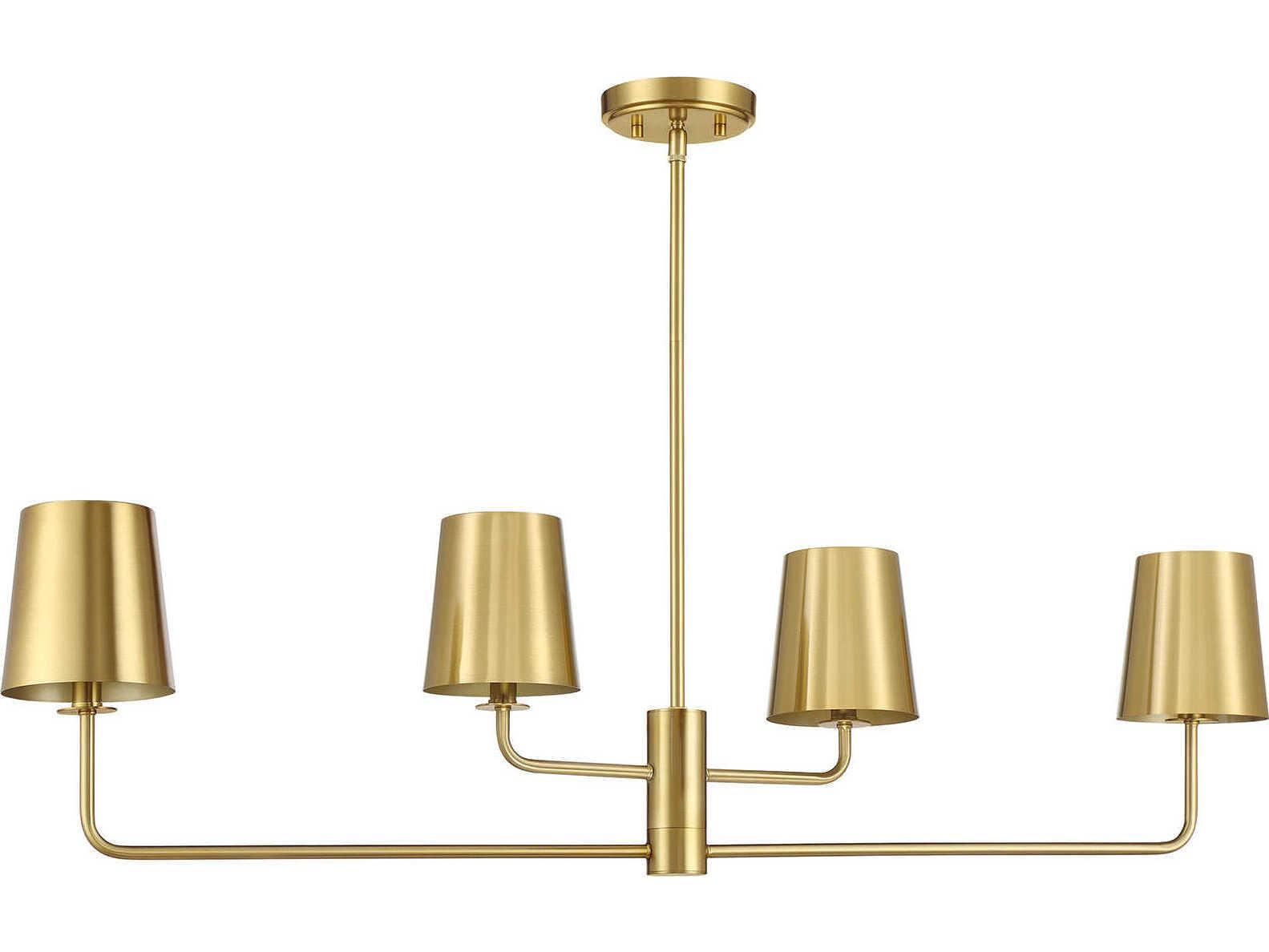 Savoy House Meridian 4-Light Natural Brass Empire Island Pendant