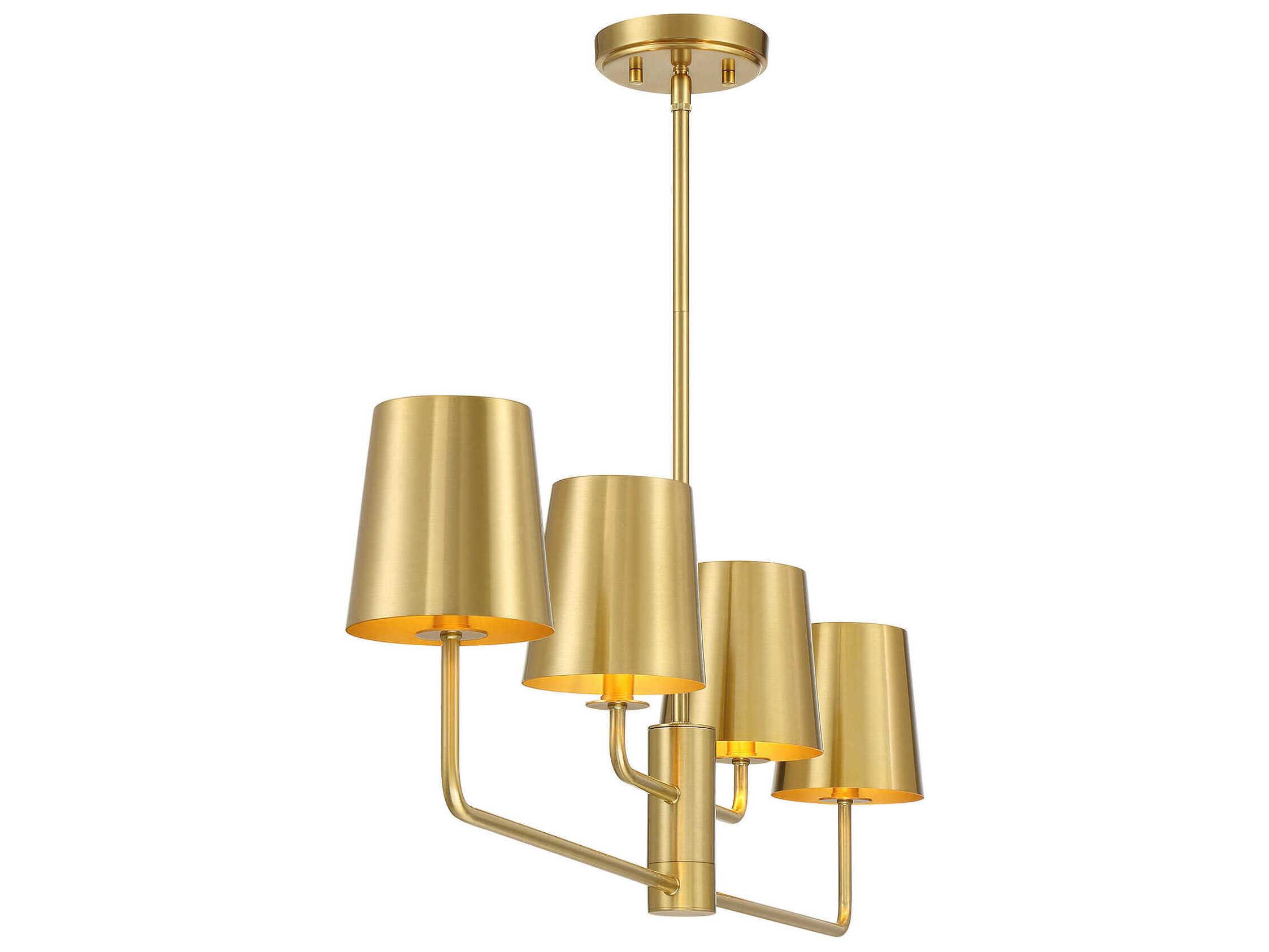 Savoy House Meridian 4-Light Natural Brass Empire Island Pendant