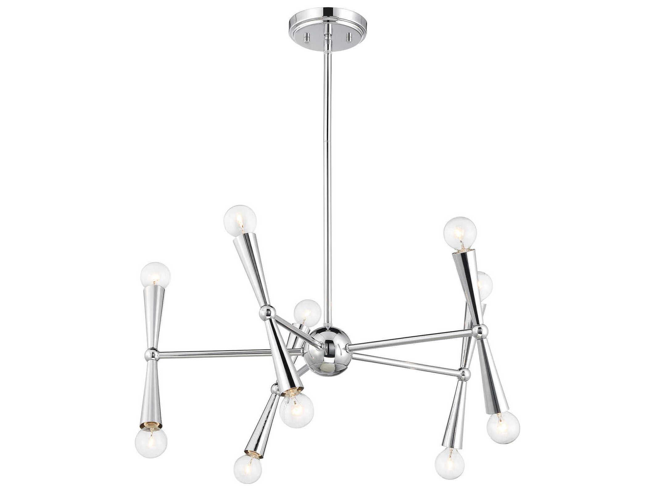 Savoy House Meridian 10-Light Chrome Chandelier