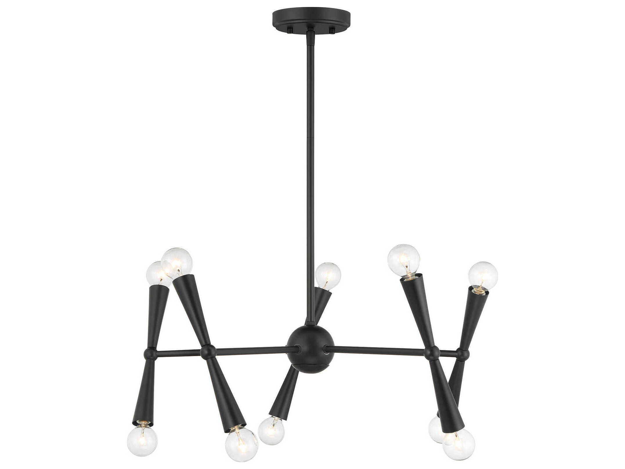 Savoy House Meridian 10-Light Matte Black Chandelier