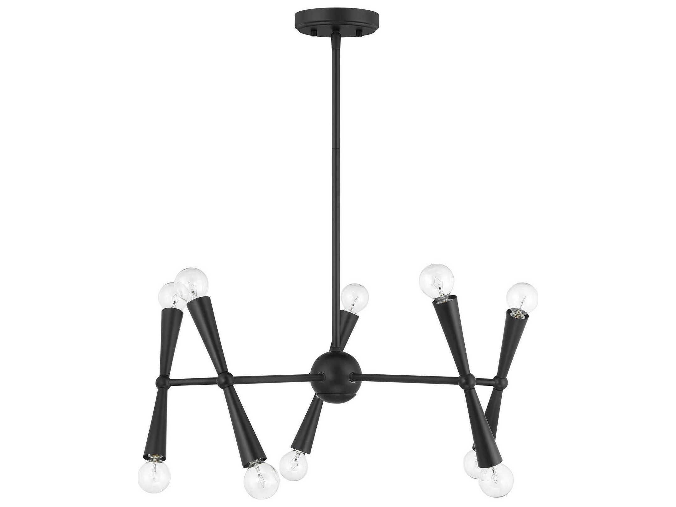 Savoy House Meridian 10-Light Matte Black Chandelier
