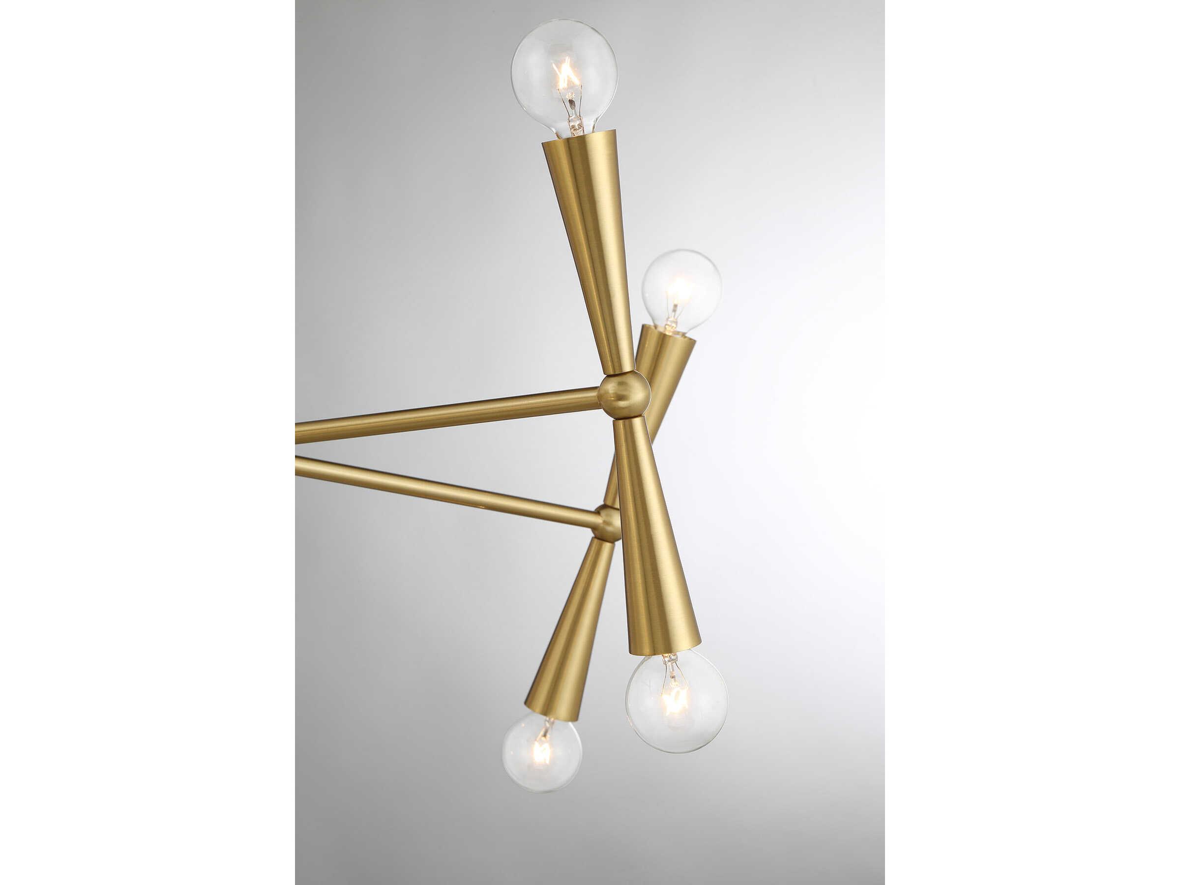Savoy House Meridian 10-Light Natural Brass Chandelier