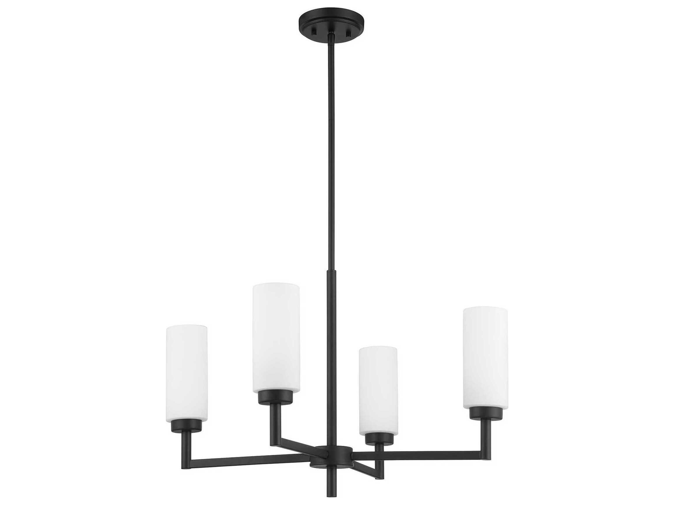 Savoy House Meridian 4-Light Matte Black Chandelier
