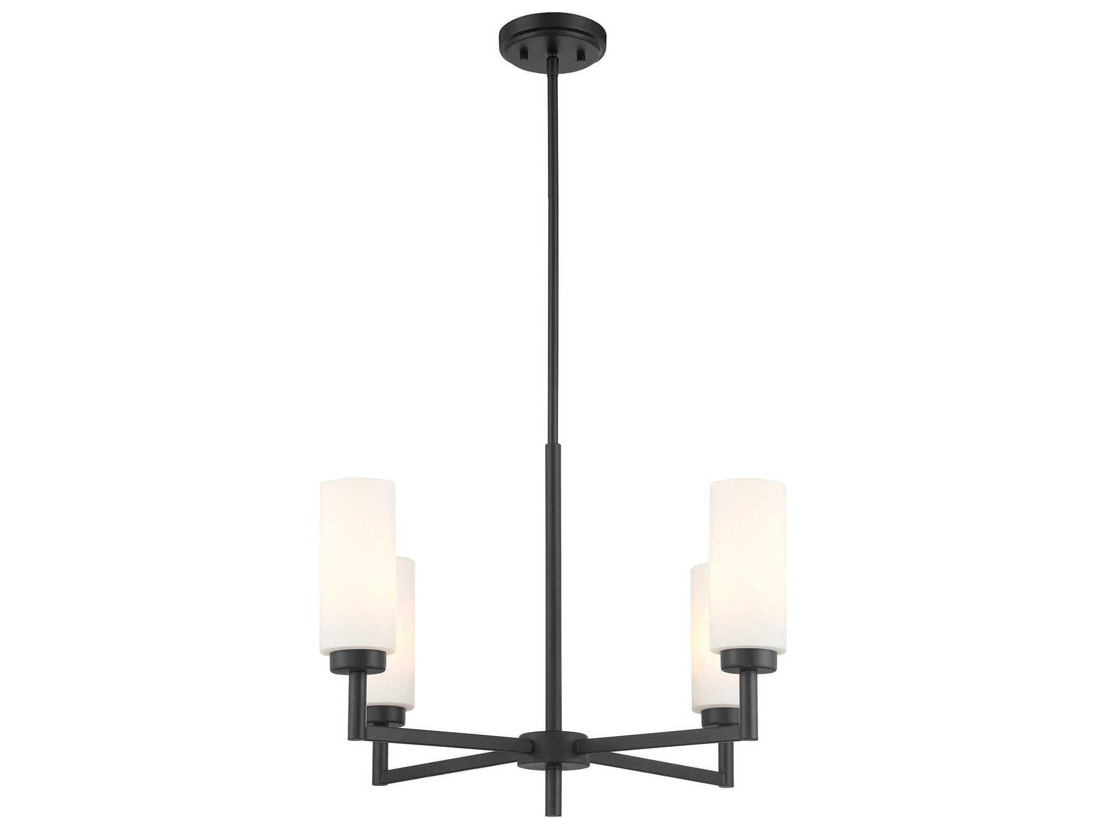Savoy House Meridian 4-Light Matte Black Chandelier