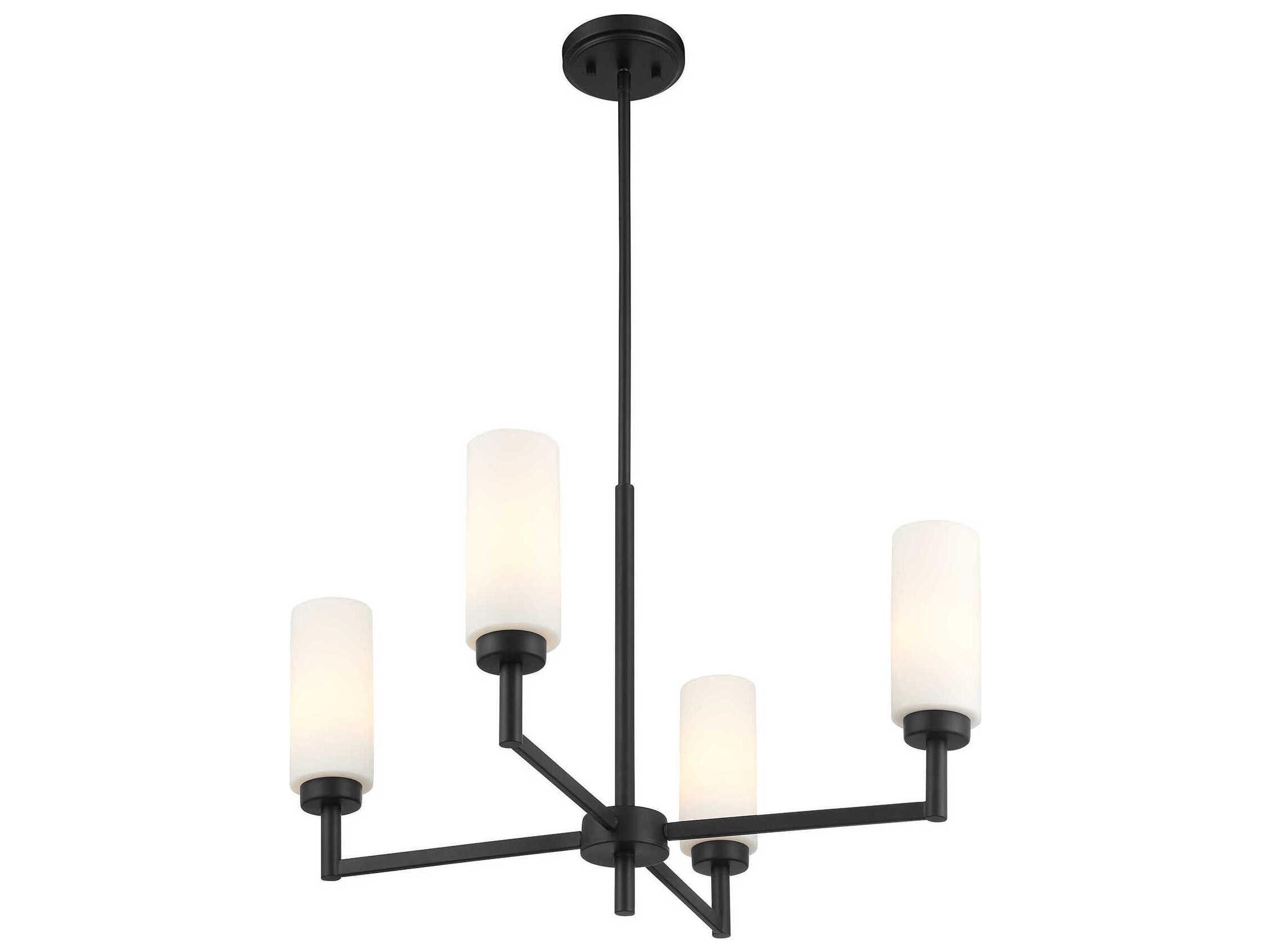 Savoy House Meridian 4-Light Matte Black Chandelier