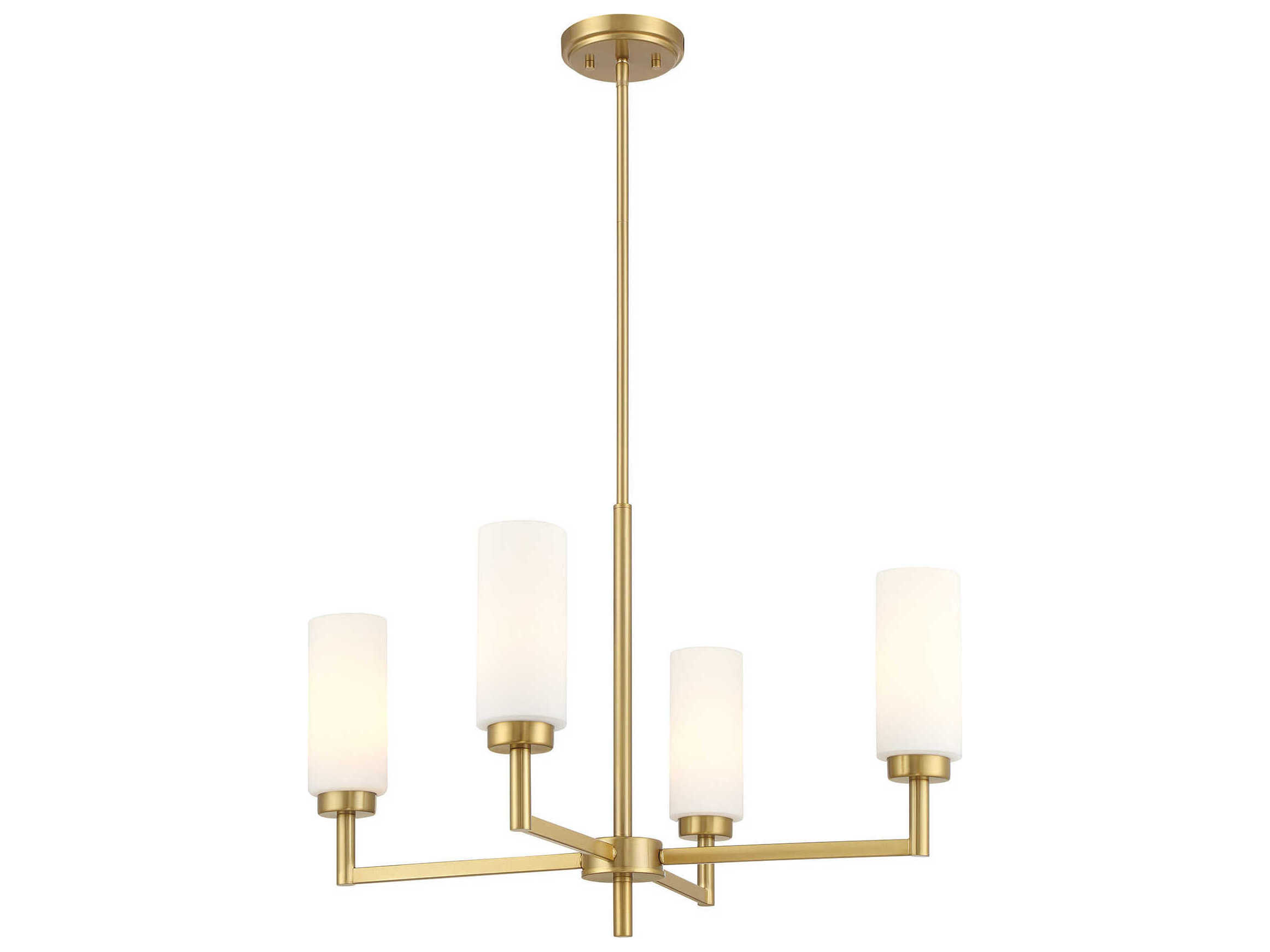 Savoy House Meridian 4-Light Natural Brass Chandelier