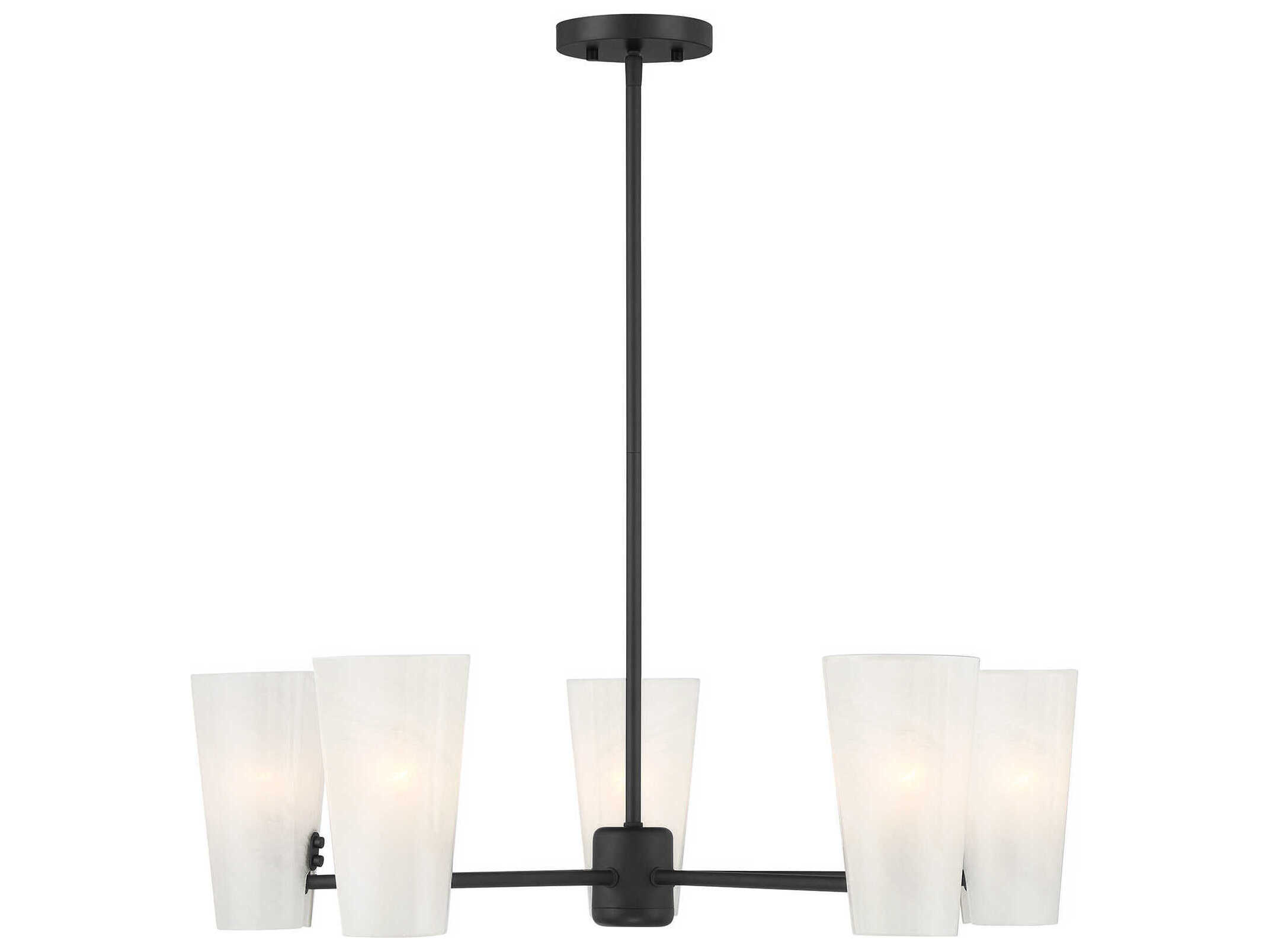 Savoy House Meridian 5-Light Matte Black Chandelier