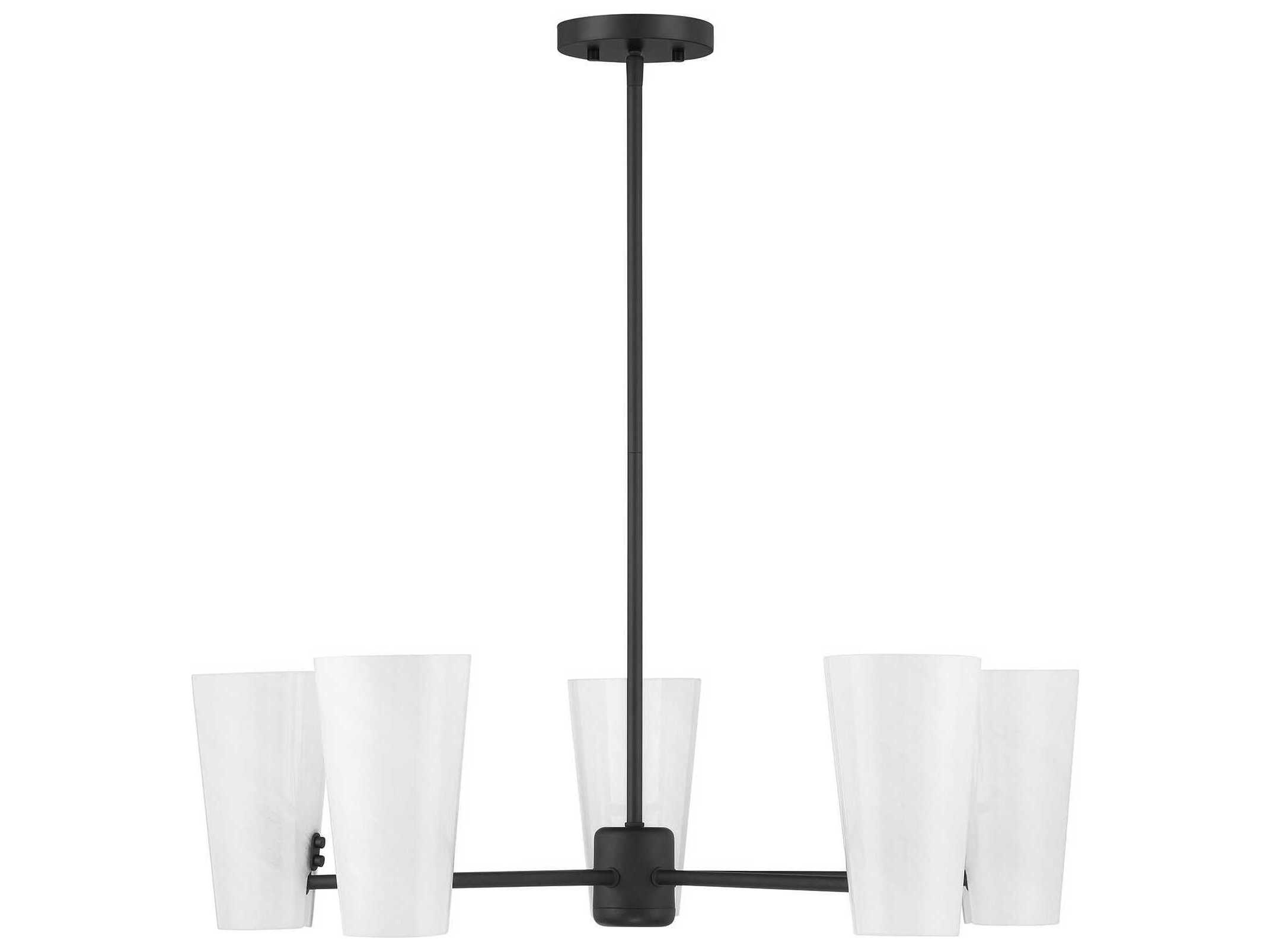 Savoy House Meridian 5-Light Matte Black Chandelier