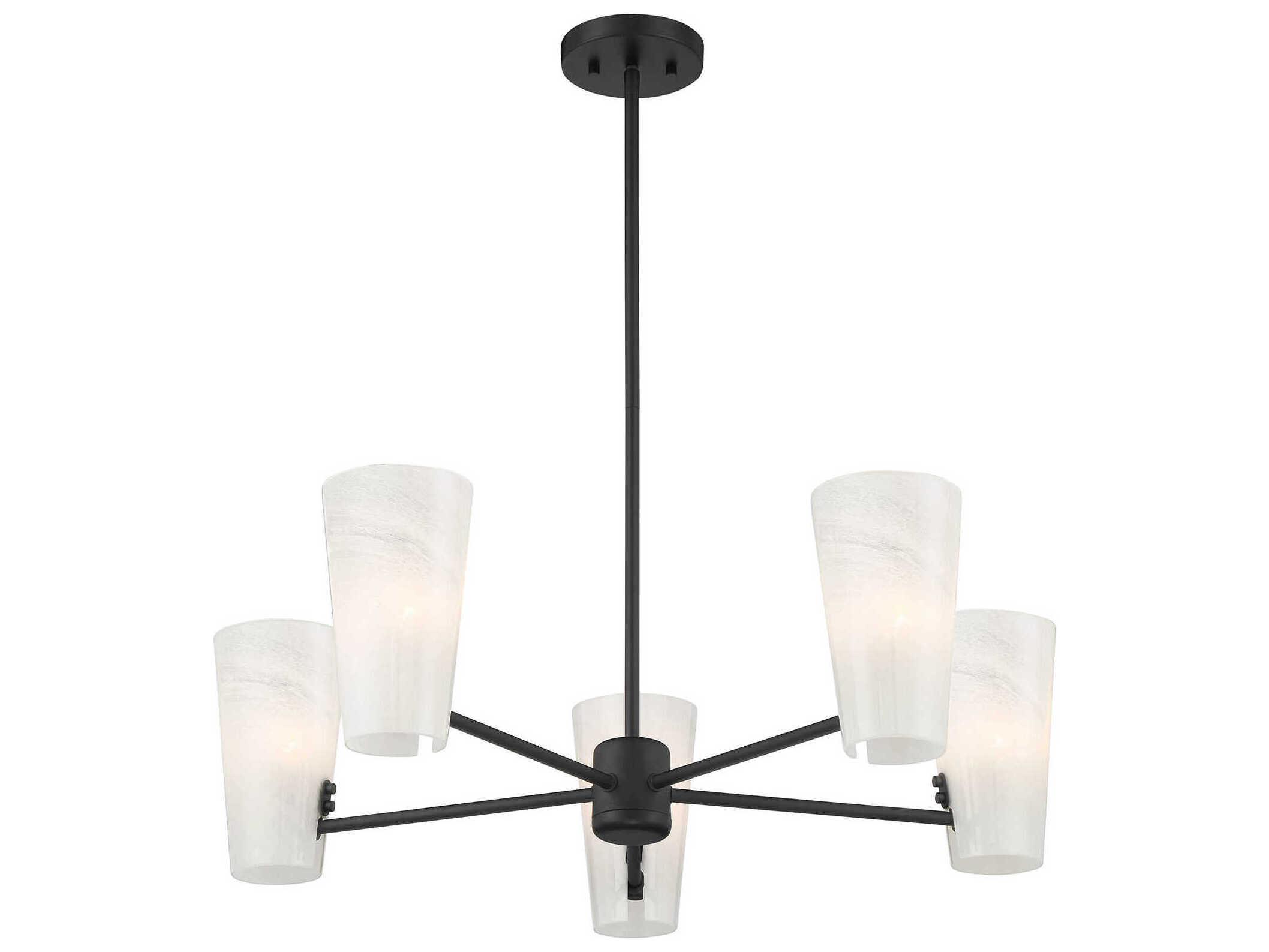 Savoy House Meridian 5-Light Matte Black Chandelier