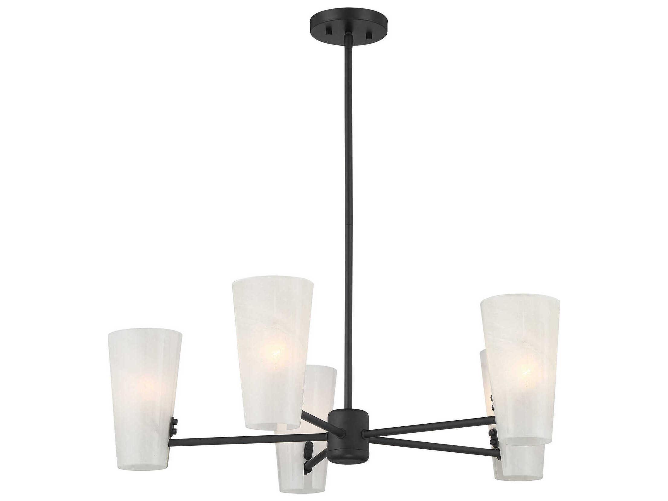 Savoy House Meridian 5-Light Matte Black Chandelier
