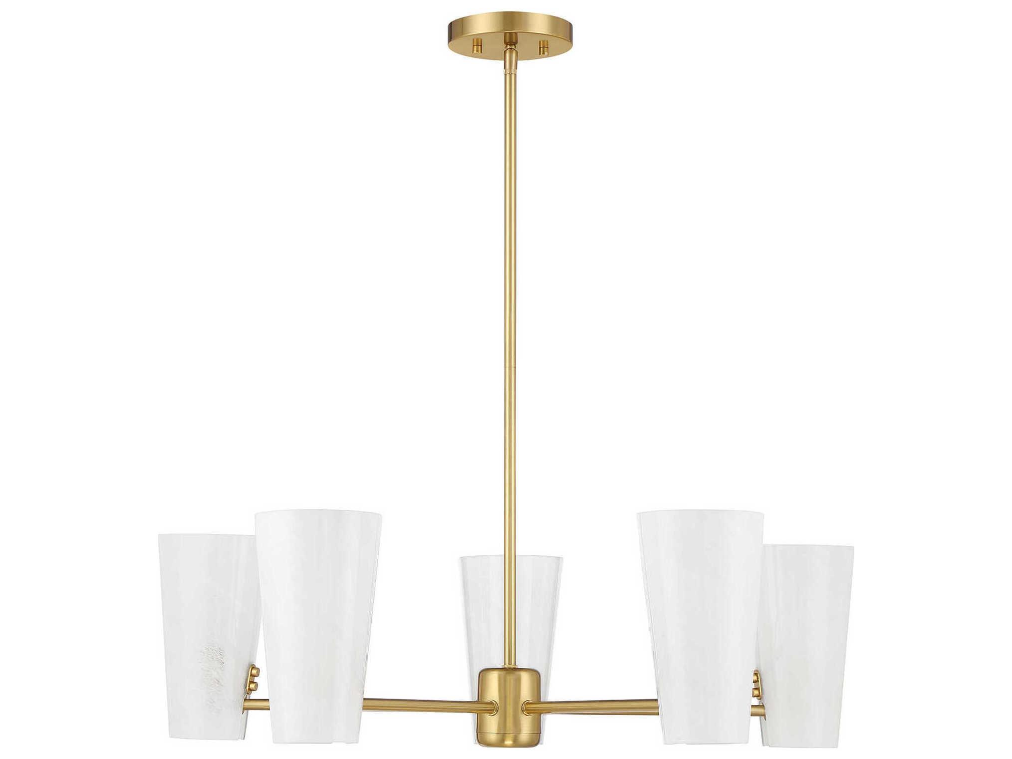 Savoy House Meridian 5-Light Natural Brass Chandelier