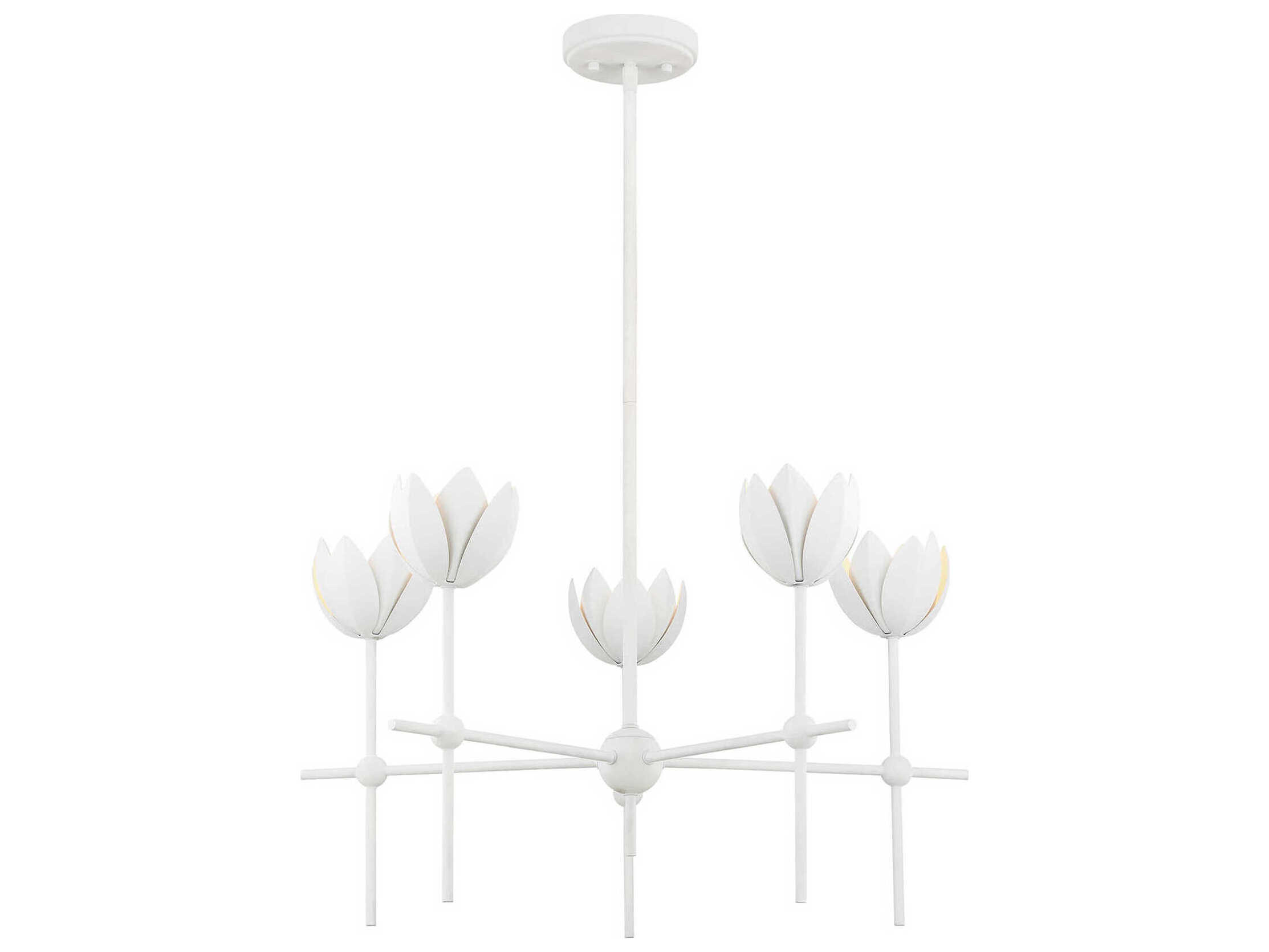 Savoy House Meridian 5-Light Bisque White Chandelier
