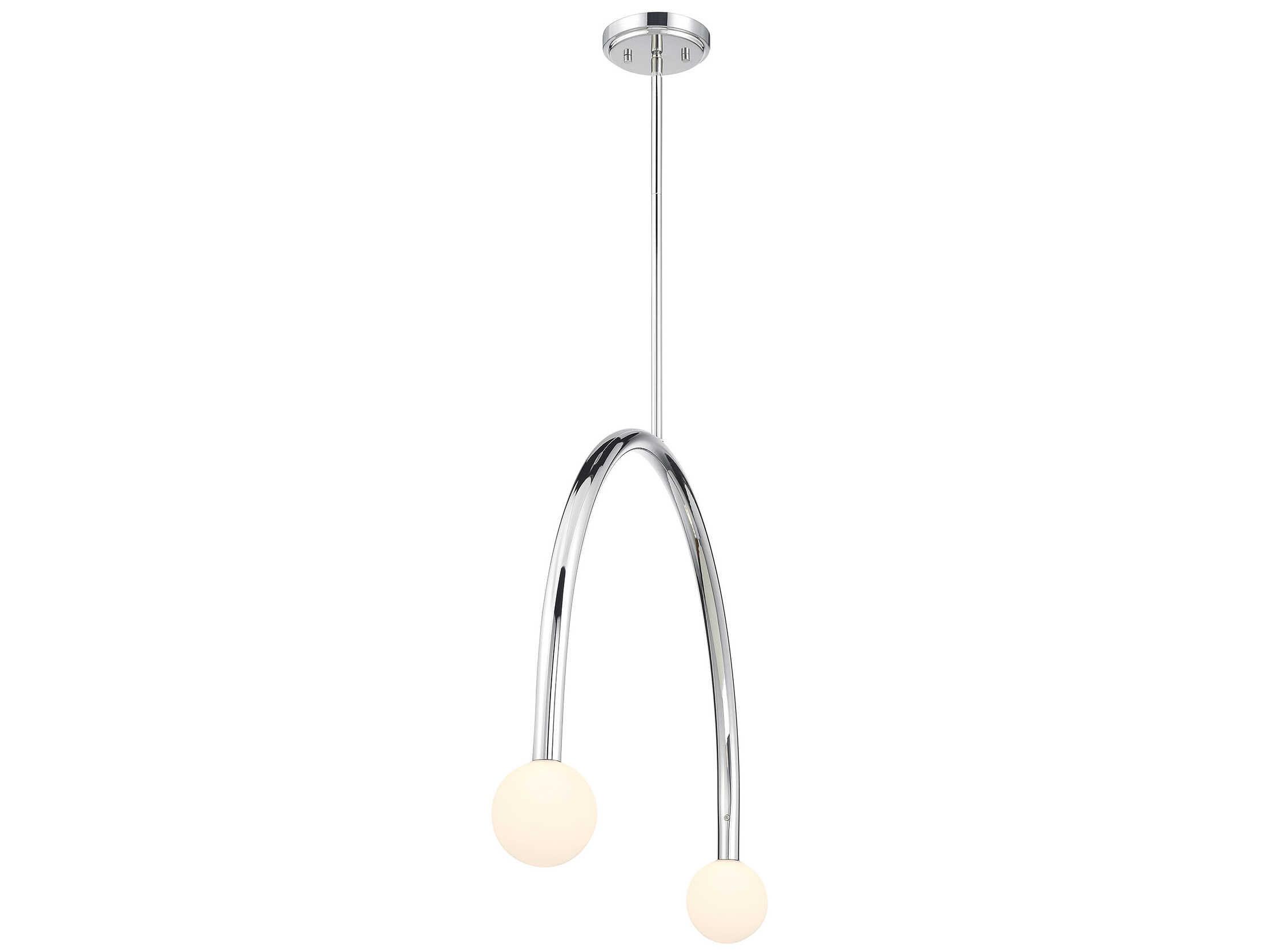 Savoy House Meridian 2-Light Chrome Island Pendant