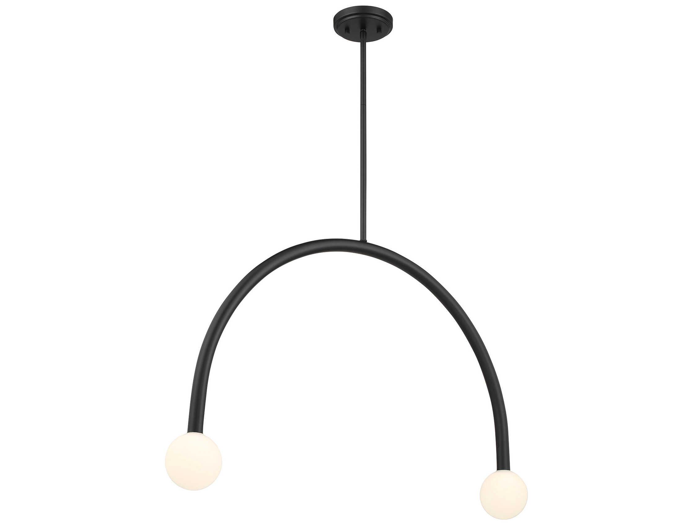 Savoy House Meridian 2-Light Matte Black Island Pendant