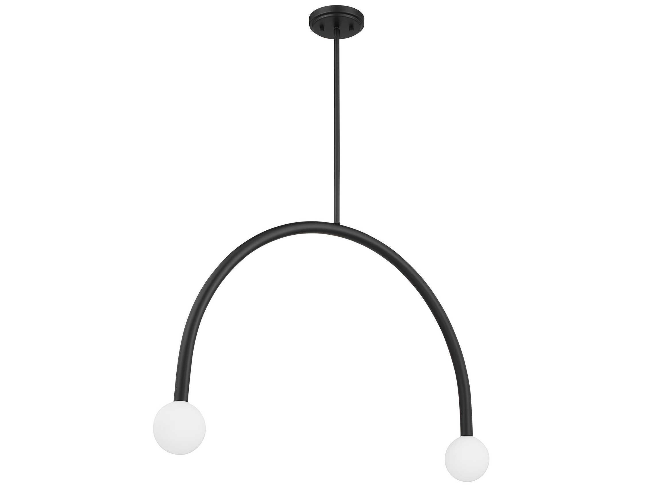 Savoy House Meridian 2-Light Matte Black Island Pendant