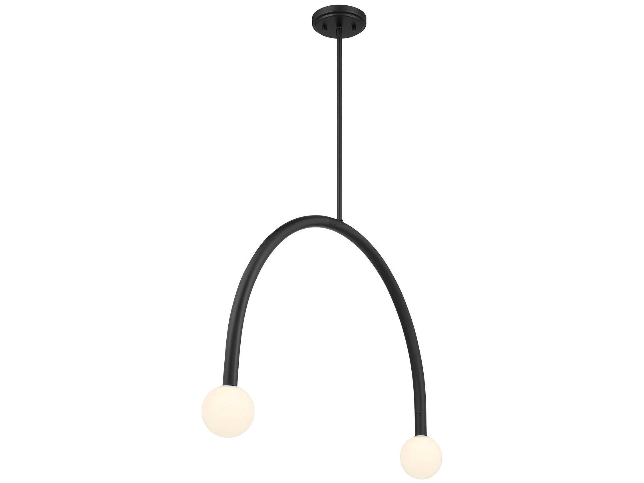 Savoy House Meridian 2-Light Matte Black Island Pendant