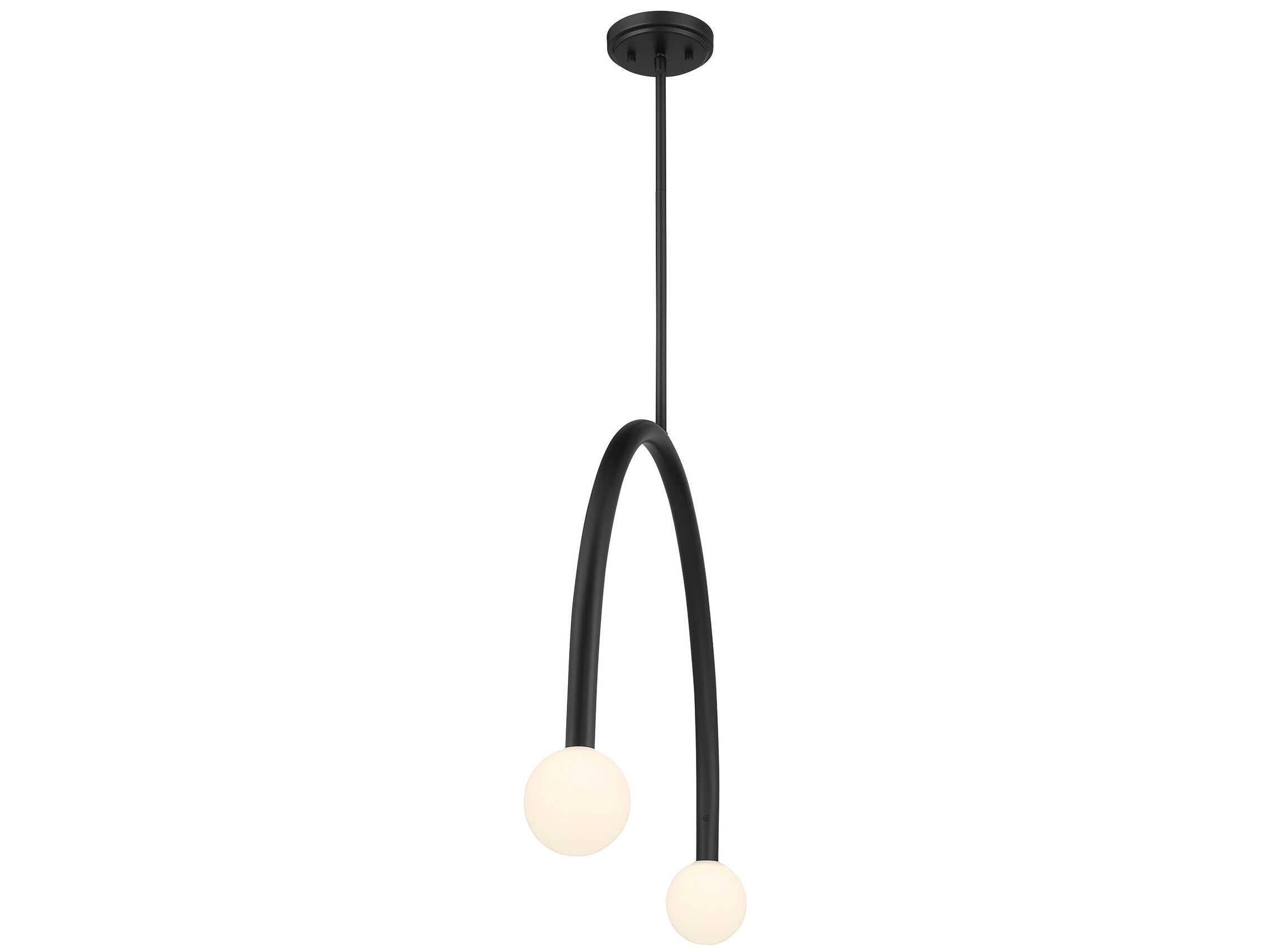 Savoy House Meridian 2-Light Matte Black Island Pendant