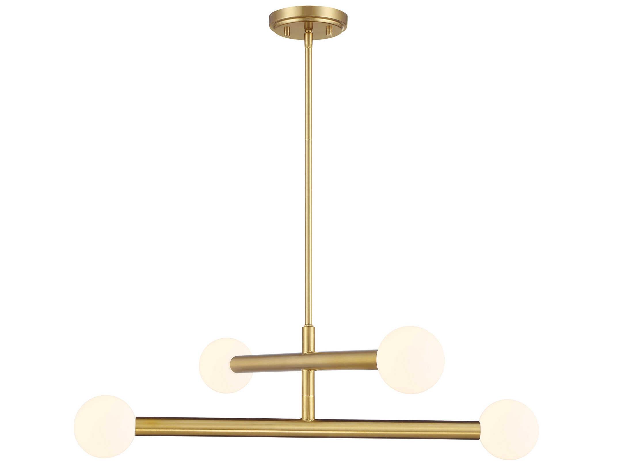 Savoy House Meridian 4-Light Natural Brass Globe Chandelier