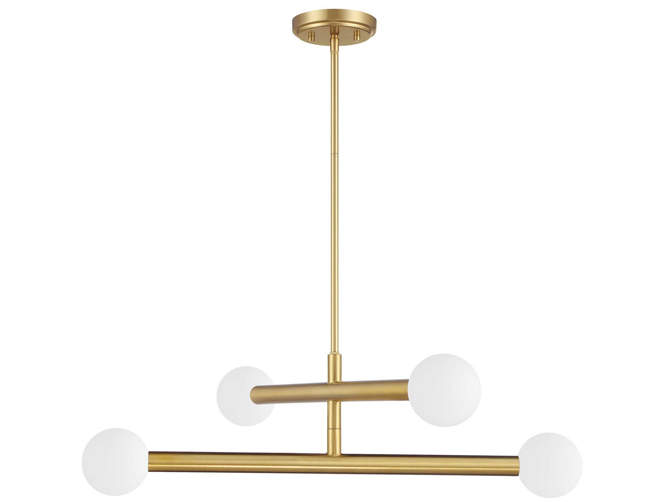 Savoy House Meridian 4-Light Natural Brass Globe Chandelier