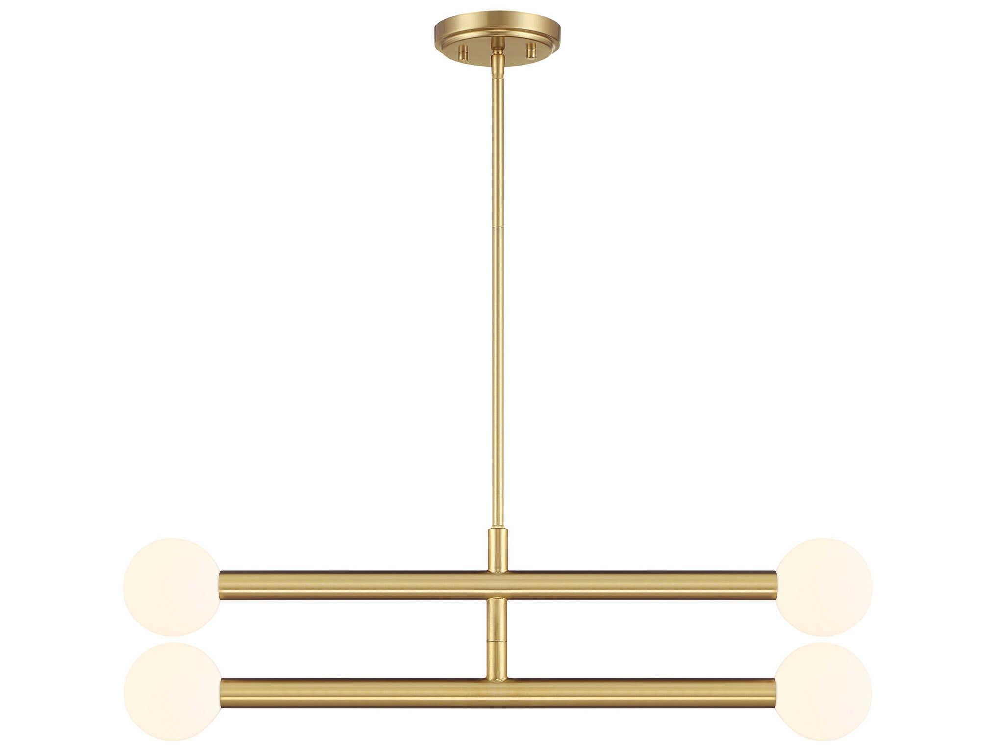 Savoy House Meridian 4-Light Natural Brass Globe Chandelier