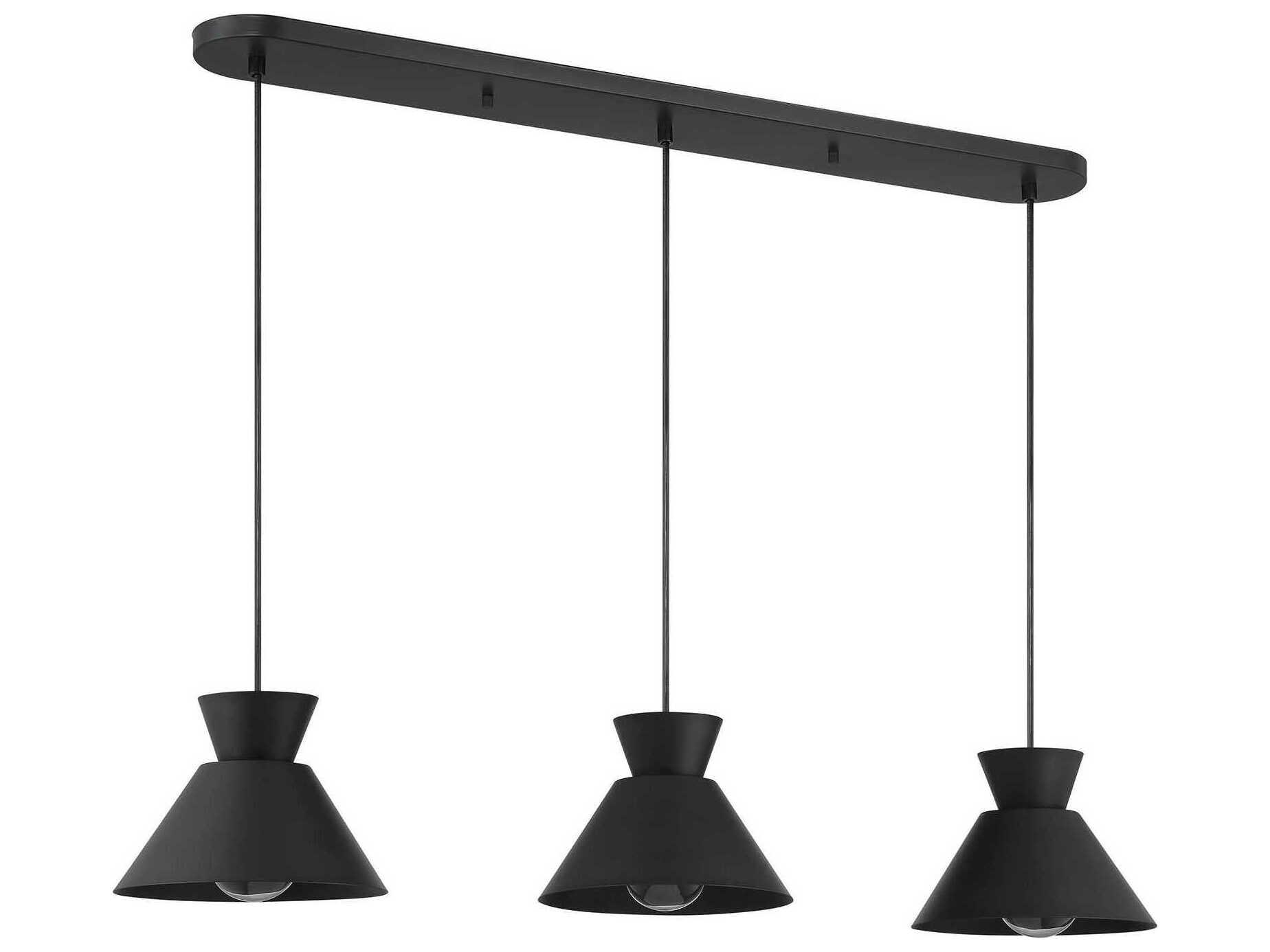 Savoy House Meridian 3-Light Matte Black Island Pendant