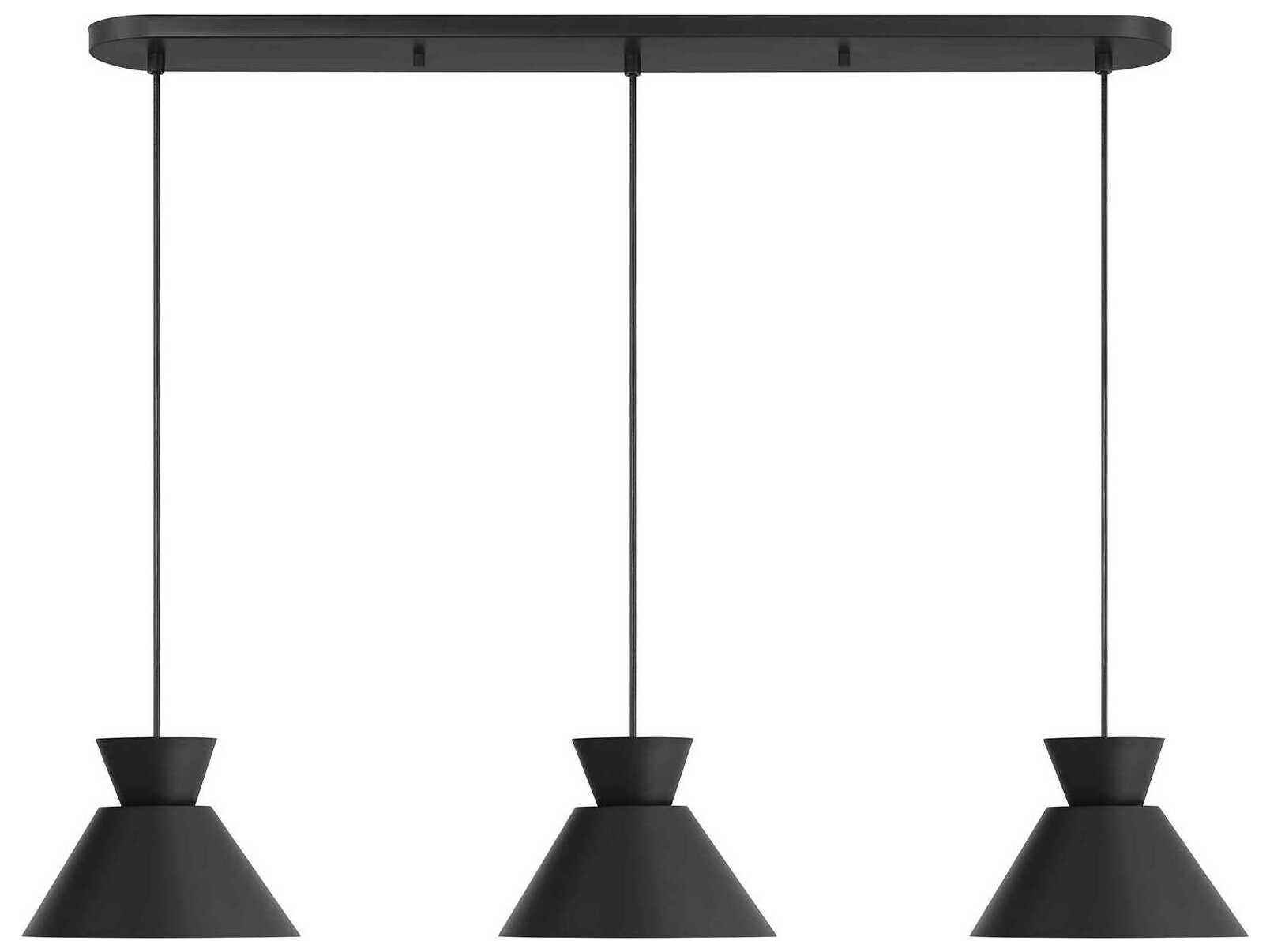 Savoy House Meridian 3-Light Matte Black Island Pendant
