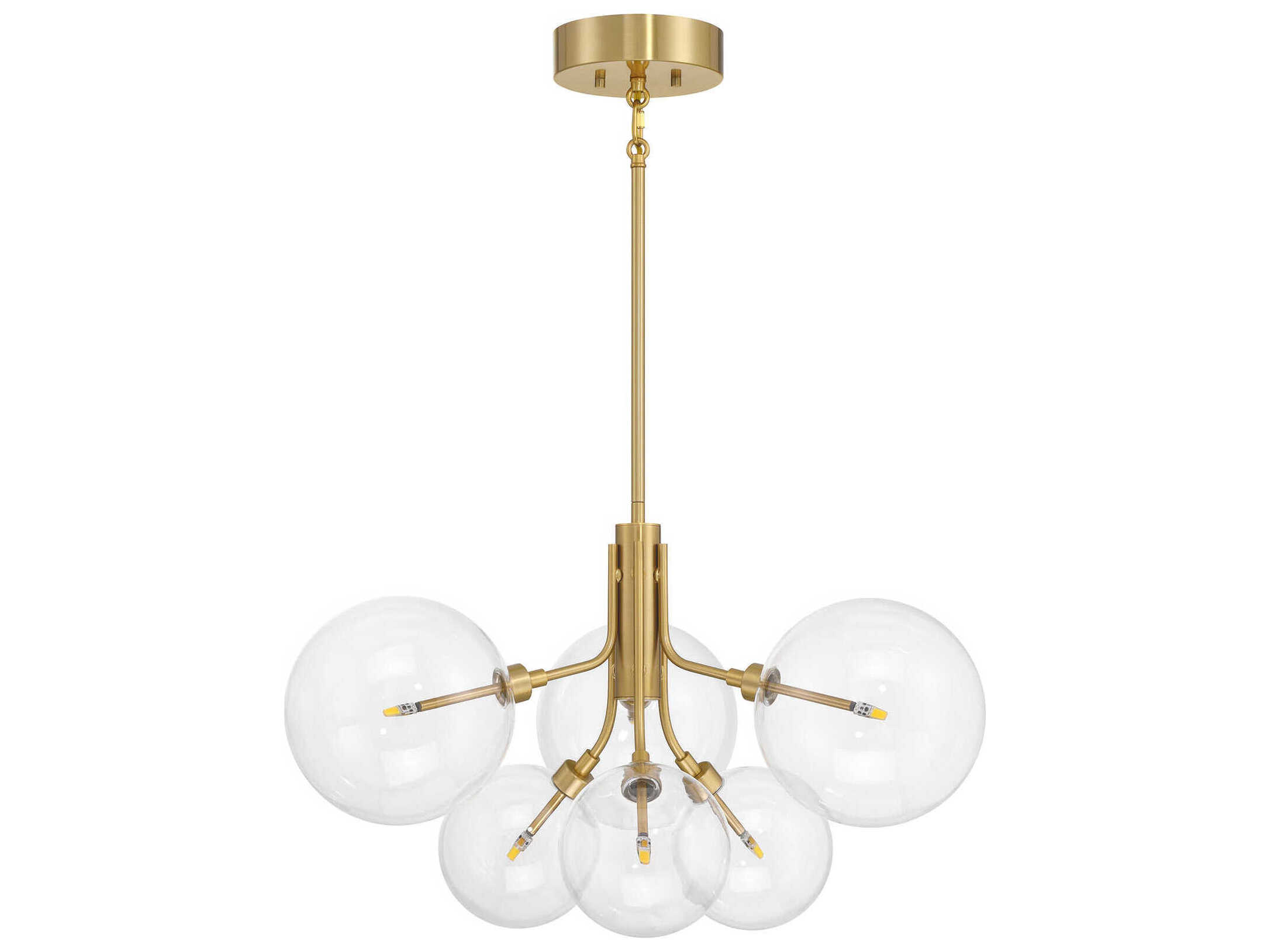 Savoy House Meridian 6-Light Natural Brass Globe Chandelier