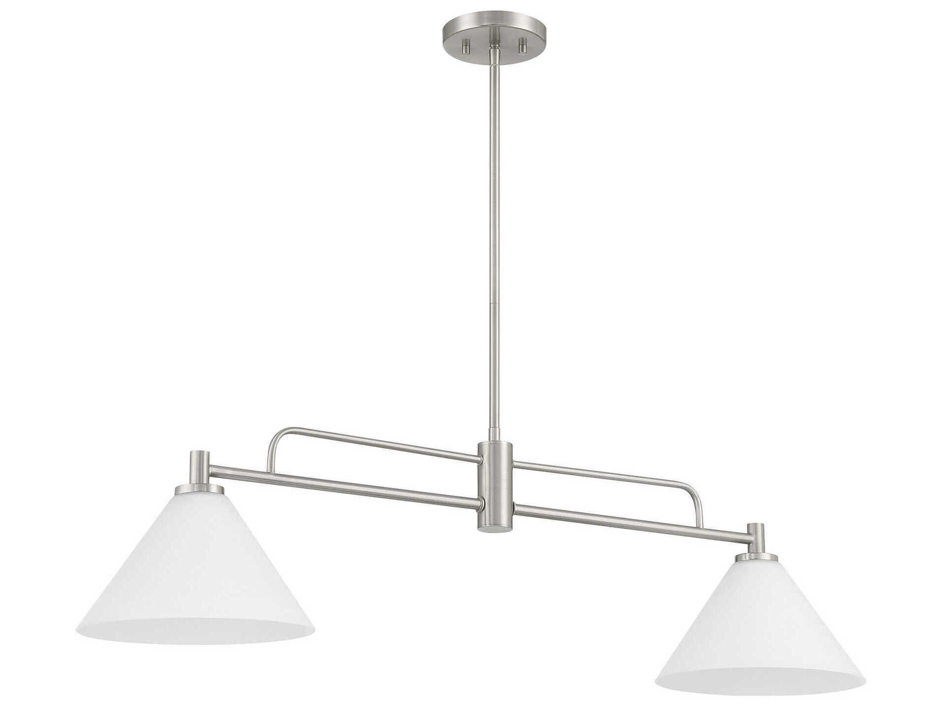 Savoy House Meridian 2-Light Brushed Nickel Island Pendant