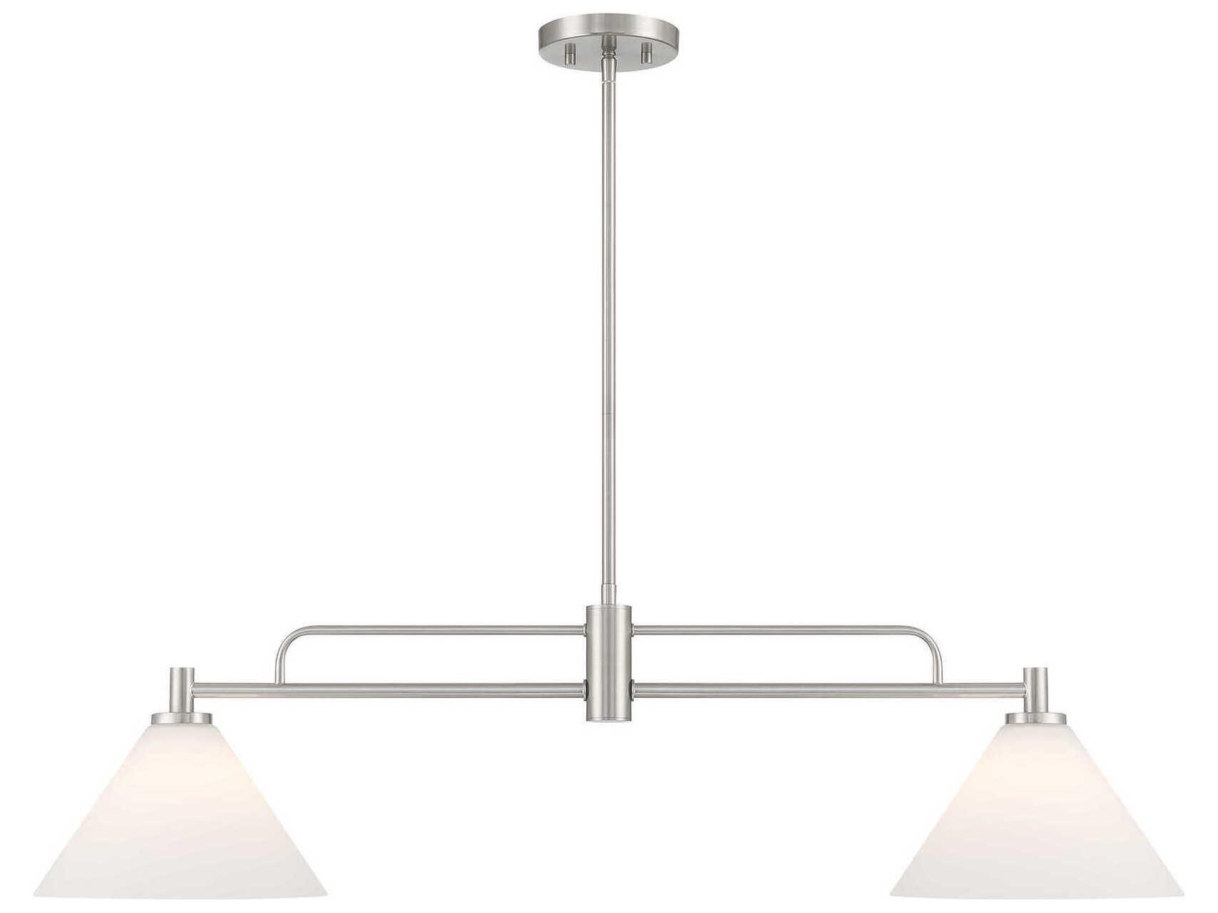 Savoy House Meridian 2-Light Brushed Nickel Island Pendant
