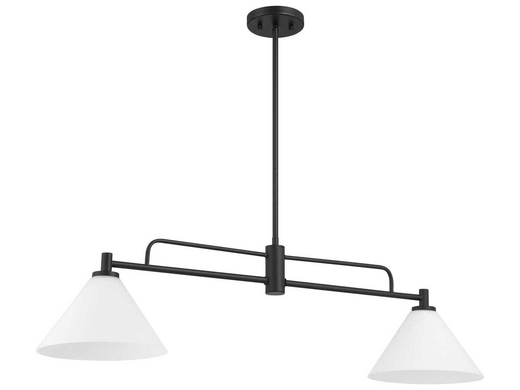 Savoy House Meridian 2-Light Matte Black Island Pendant