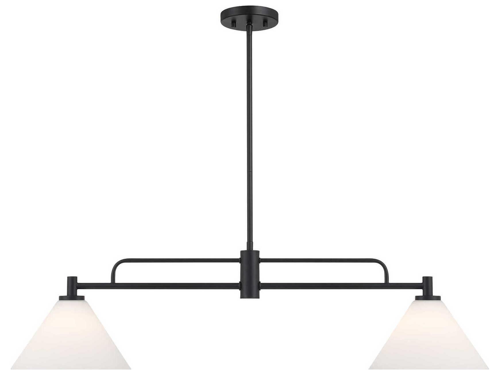Savoy House Meridian 2-Light Matte Black Island Pendant