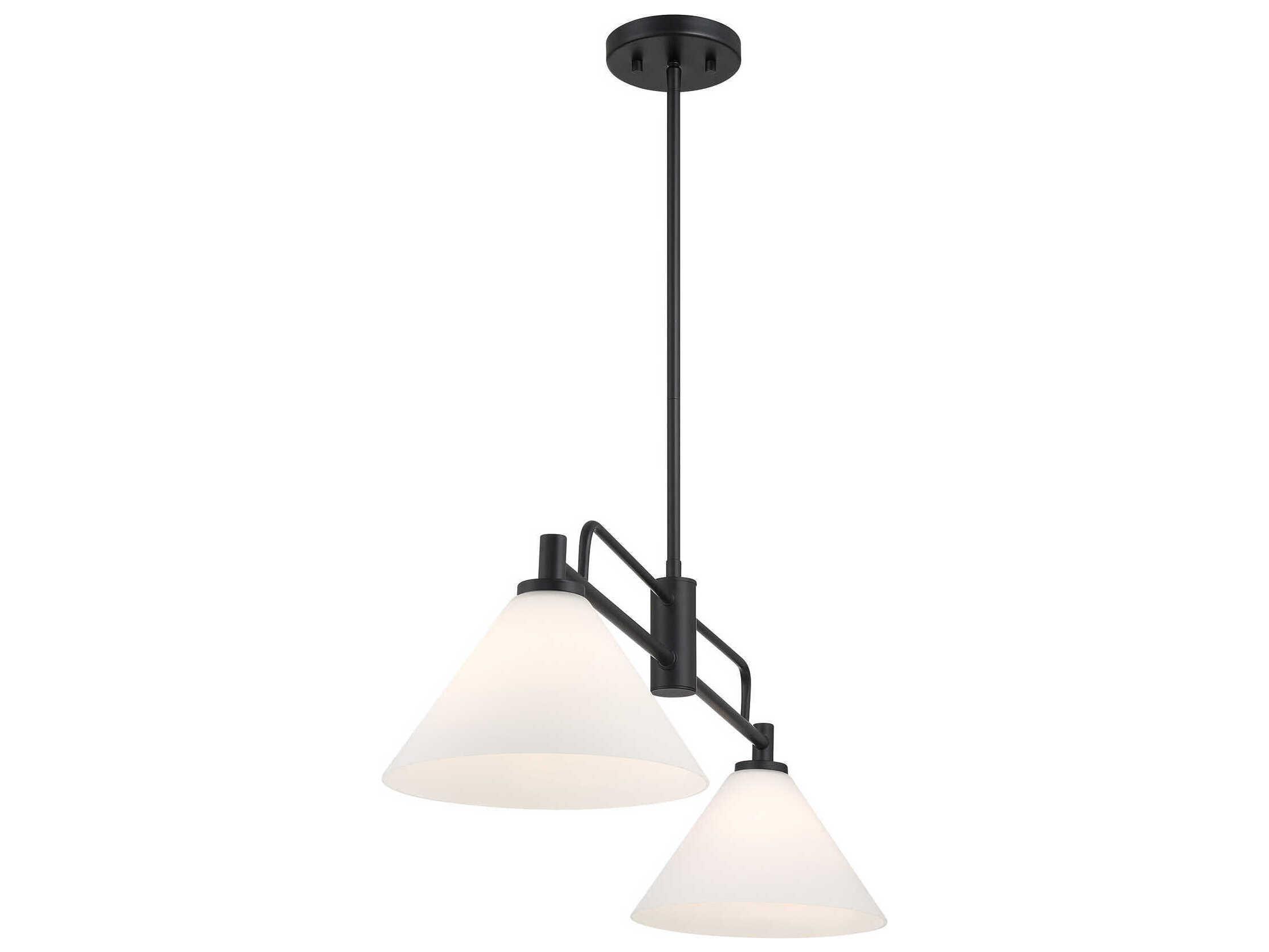 Savoy House Meridian 2-Light Matte Black Island Pendant