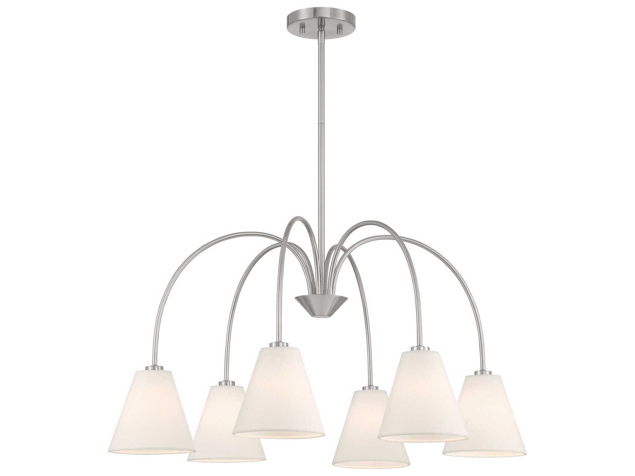 Savoy House Meridian 6-Light Brushed Nickel Empire Chandelier
