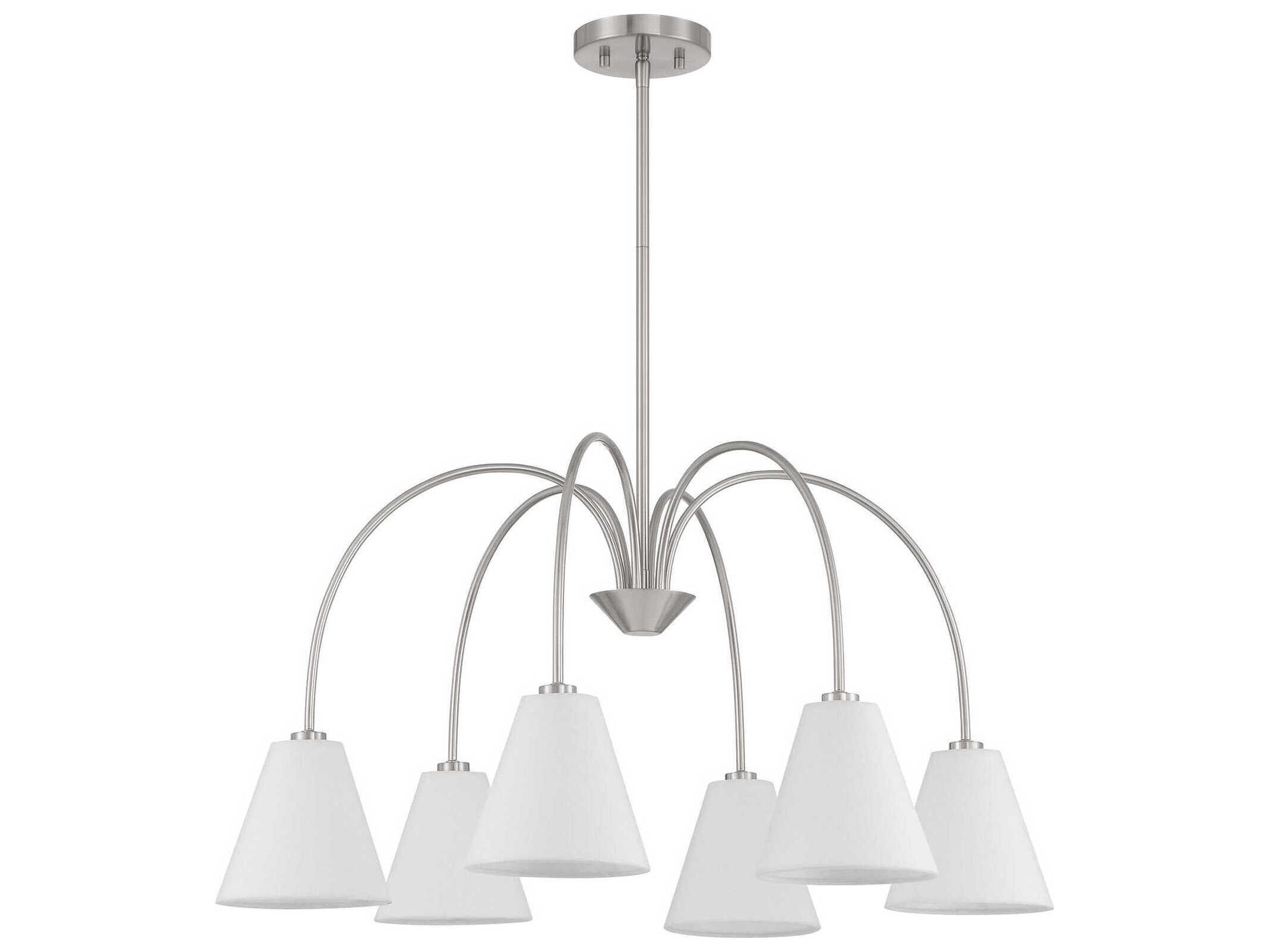 Savoy House Meridian 6-Light Brushed Nickel Empire Chandelier